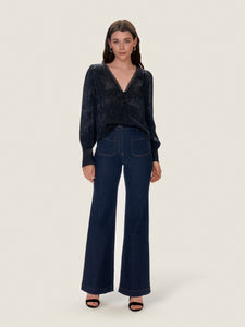 Audrey Jacquard Blouse