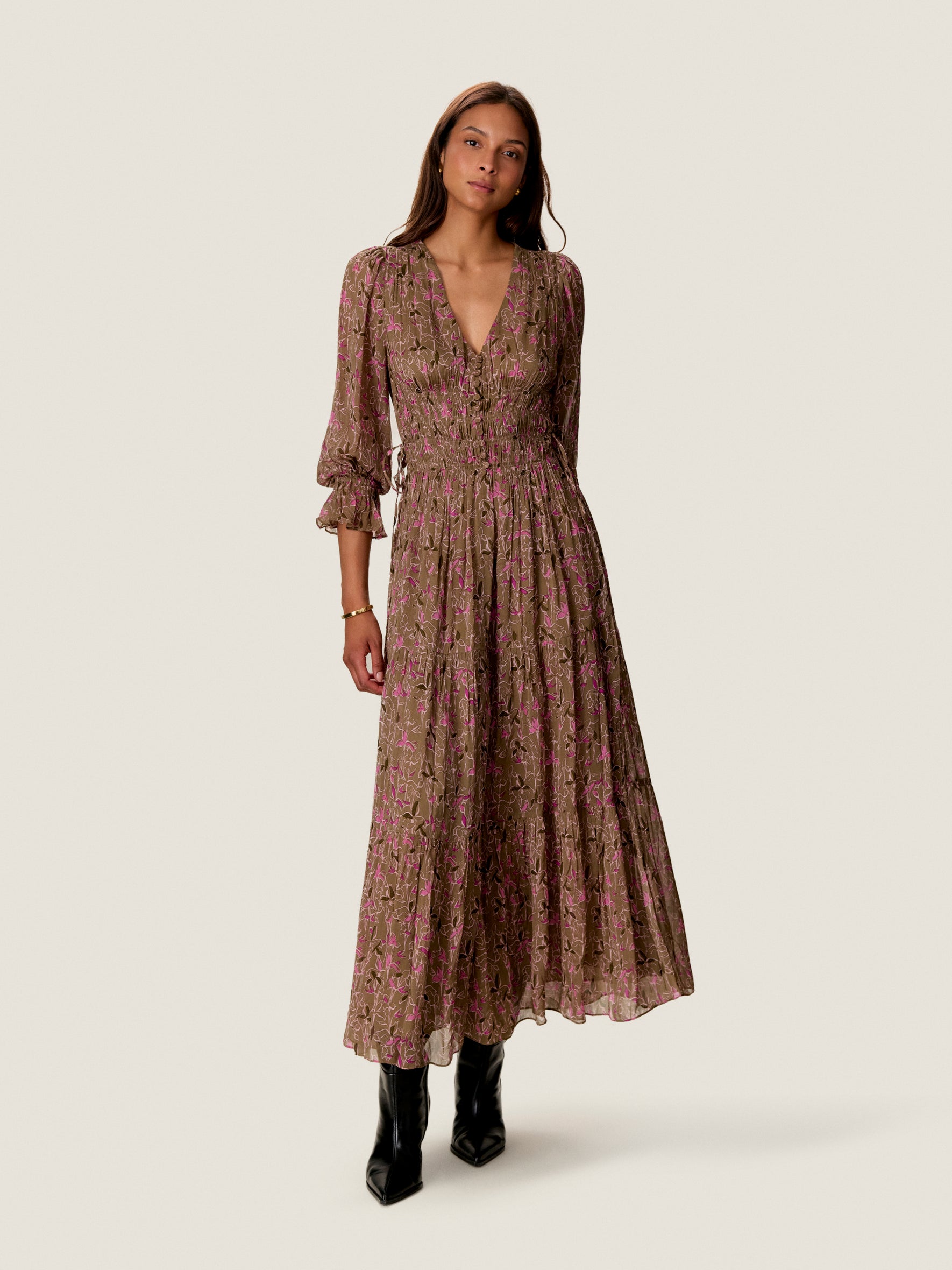 Audrey Smock Maxi Dress