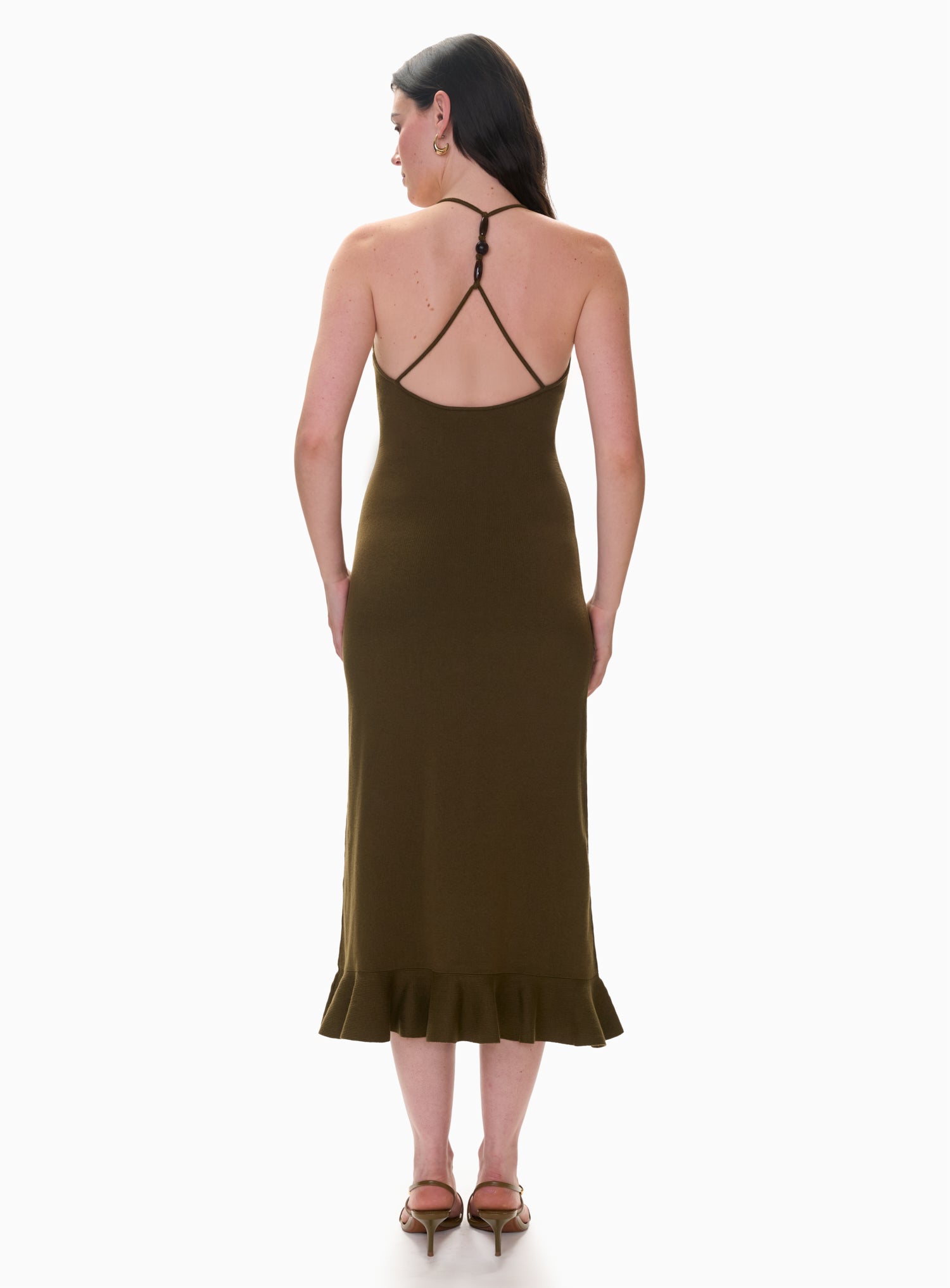 Bailey Sweater Dress in Olive by Rebecca Taylor
