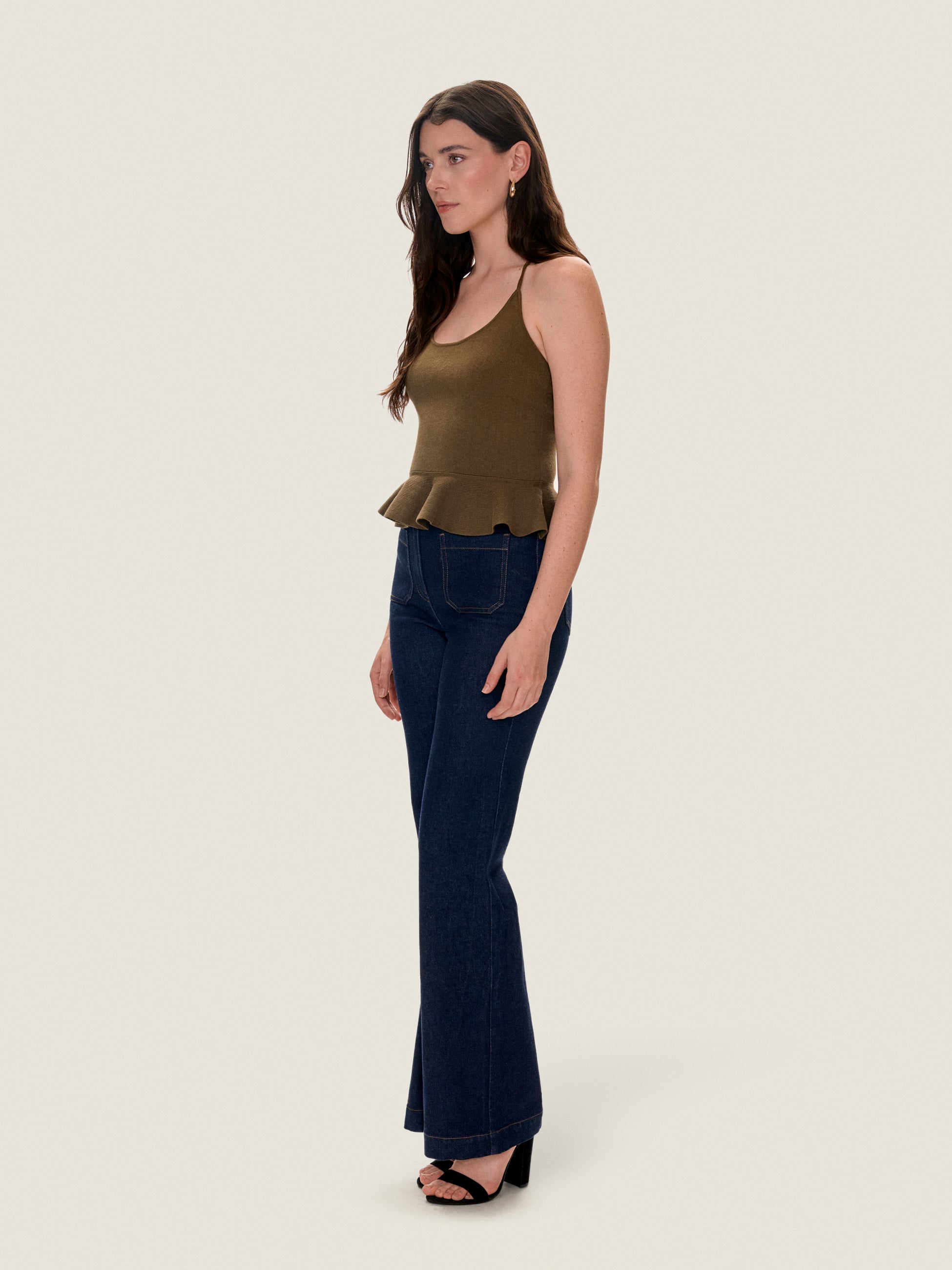  Bailey Sweater Tank in Olive by Rebecca Taylor