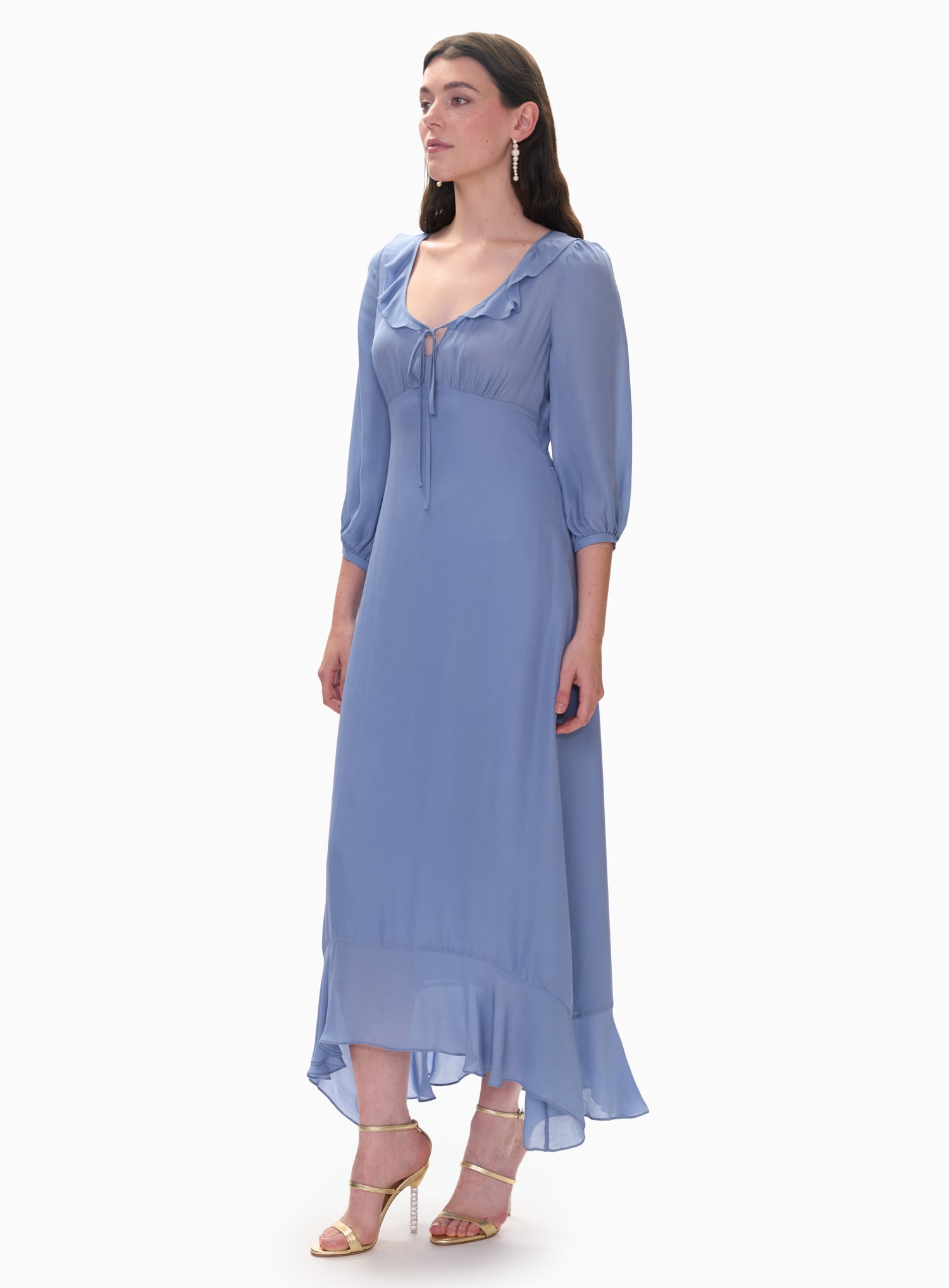  Cecilia Ruffle Dress in Cornflower by Rebecca Taylor