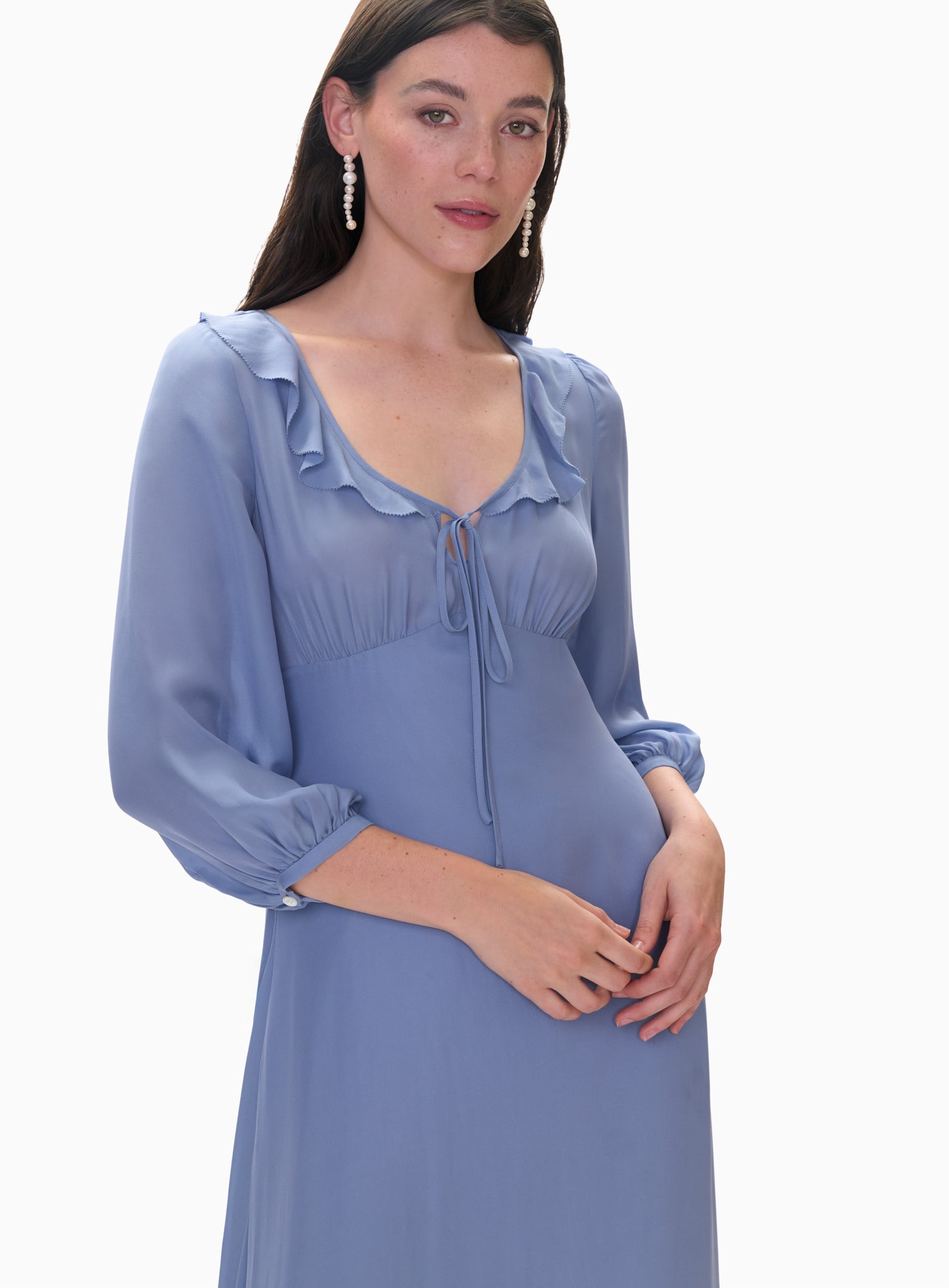  Cecilia Ruffle Dress in Cornflower by Rebecca Taylor