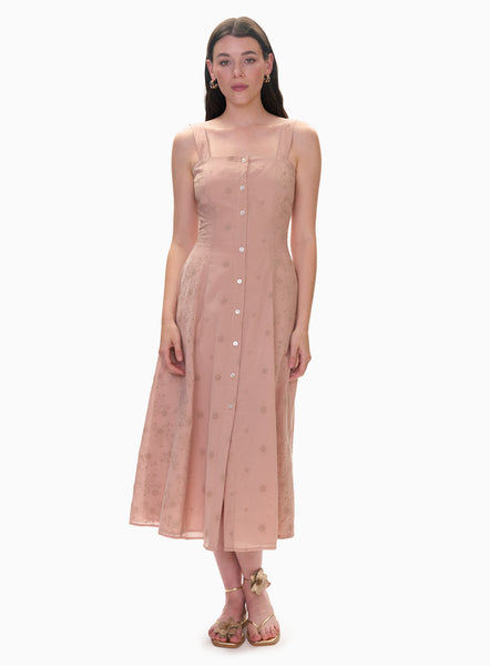 Desert Rose Gabrielle Embroidered Dress - Rebecca Taylor