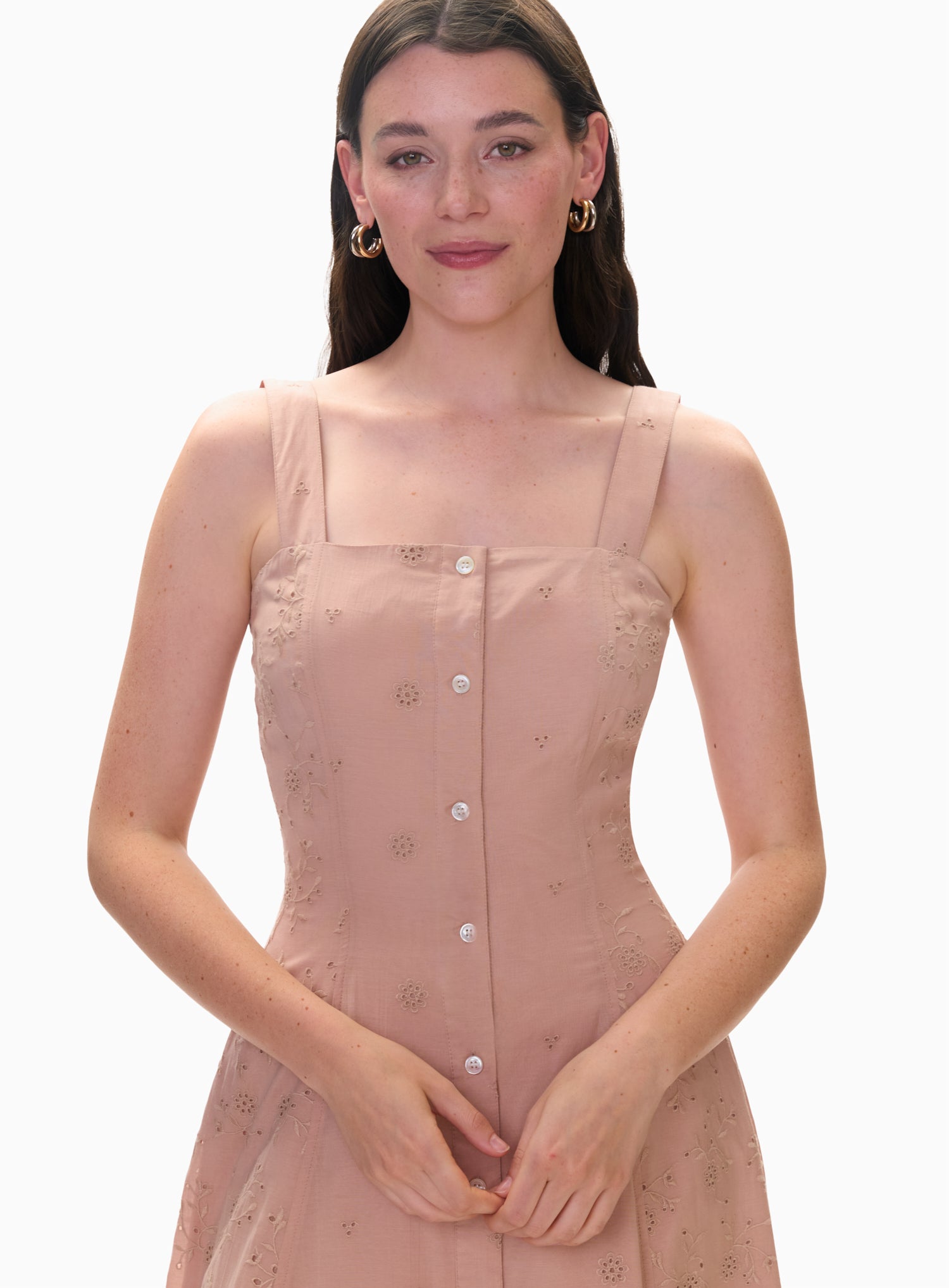  Gabrielle Embroidered Dress in Desert Rose by Rebecca Taylor