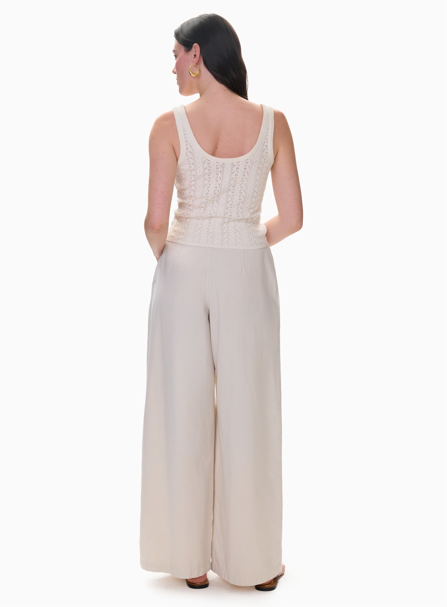  Grace Wide Leg Pant in Alabaster by Rebecca Taylor
