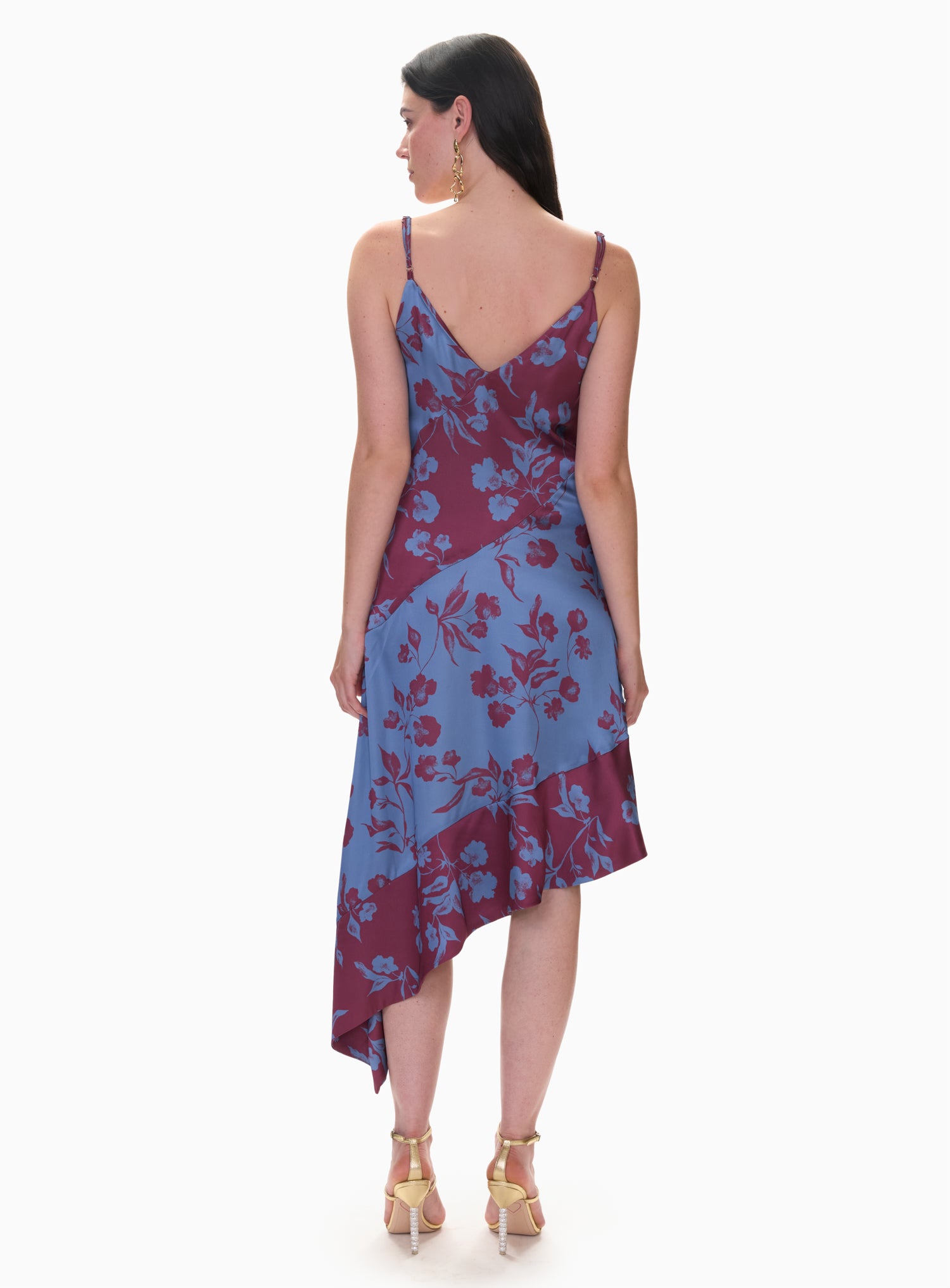  Harper Print Mix Dress in Cornflower/Plum Multi by Rebecca Taylor
