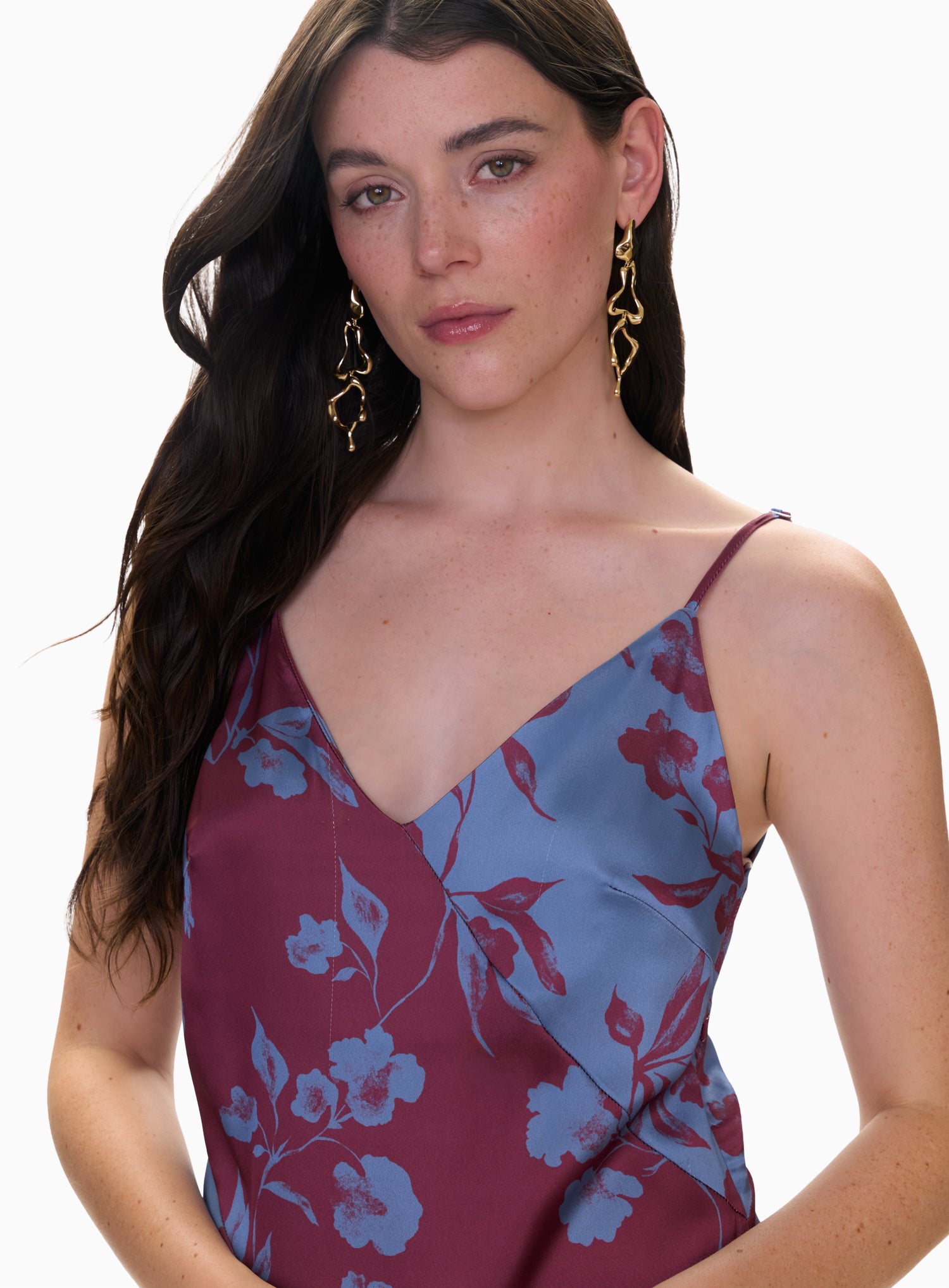  Harper Print Mix Dress in Cornflower/Plum Multi by Rebecca Taylor
