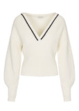 Novelty Wool Victorian Slv V Neck