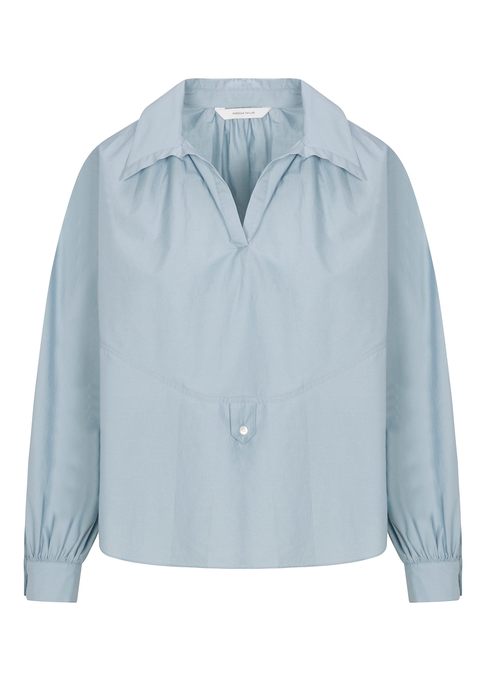  Aisley Poplin Shirt in Chambray by Rebecca Taylor