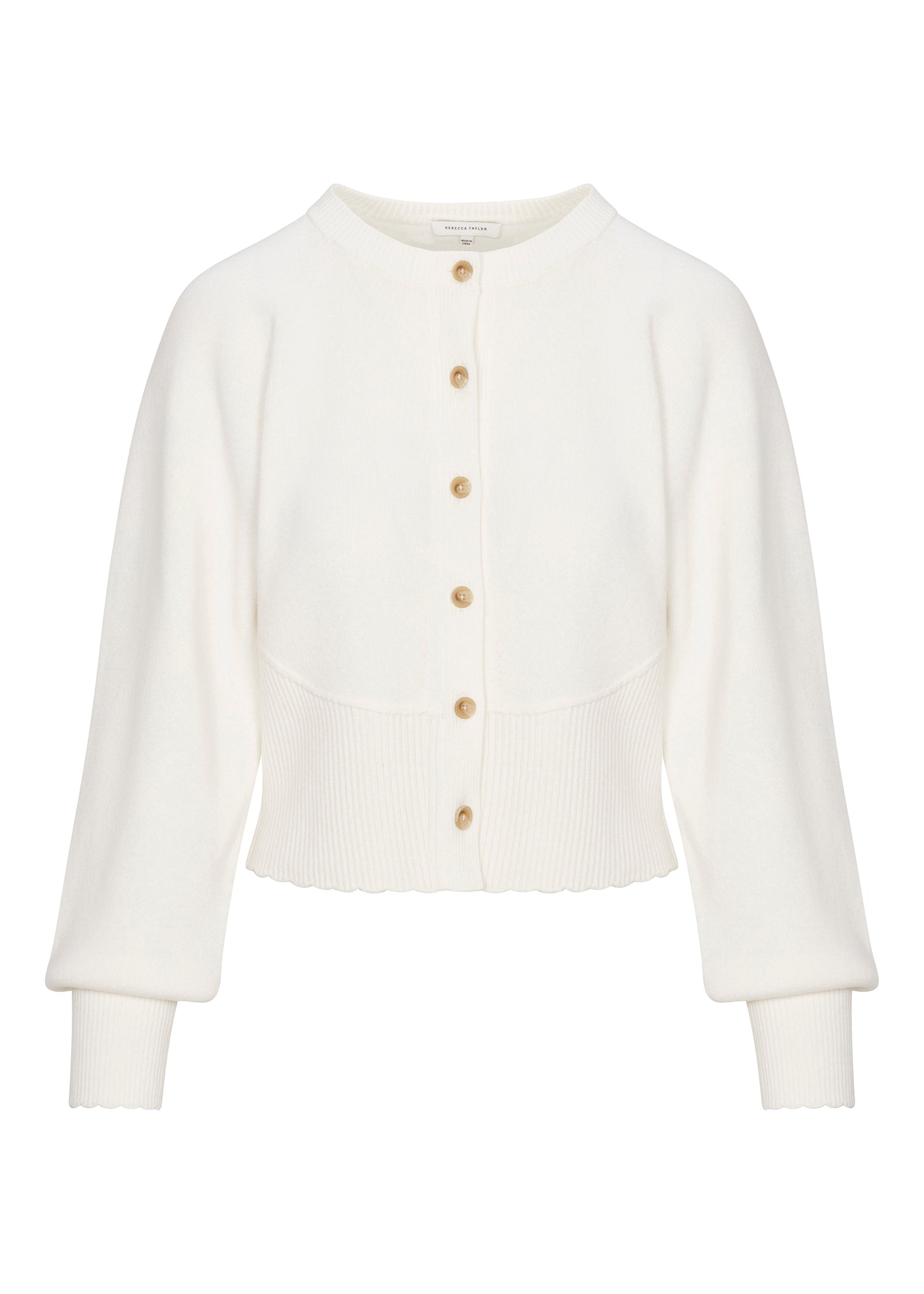 Rhea Knit Cardigan in Ivory by Rebecca Taylor