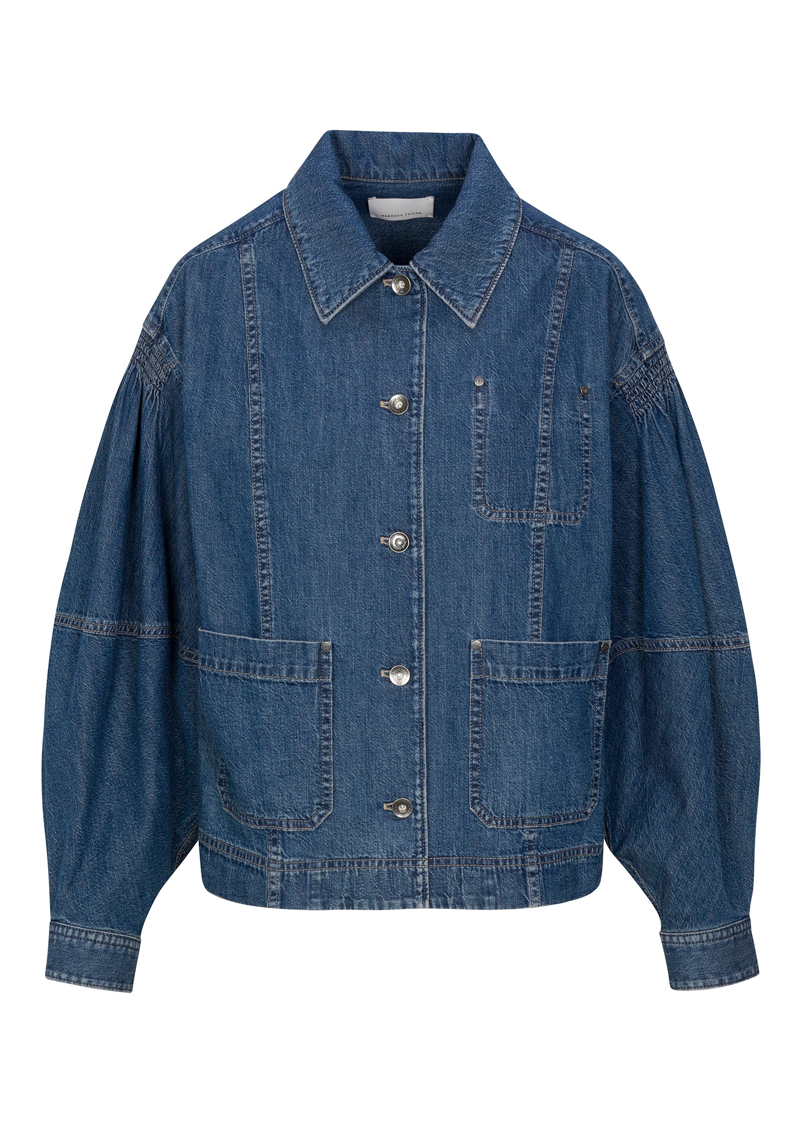  Edith Shirt Jacket in Edith Indigo by Rebecca Taylor