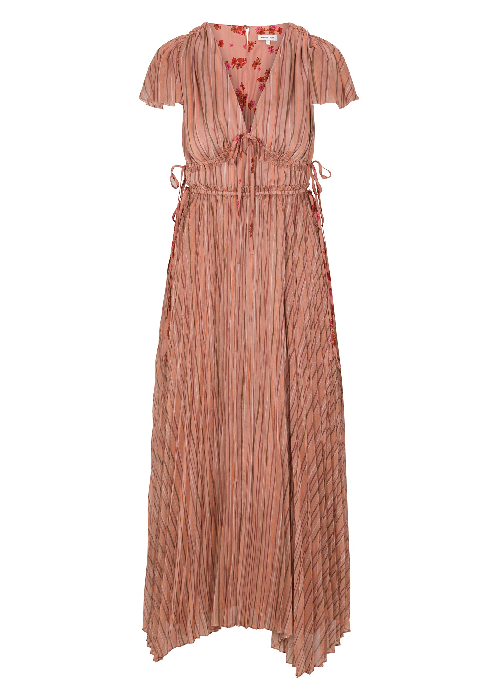 Celeste Stripe Pleated Dress