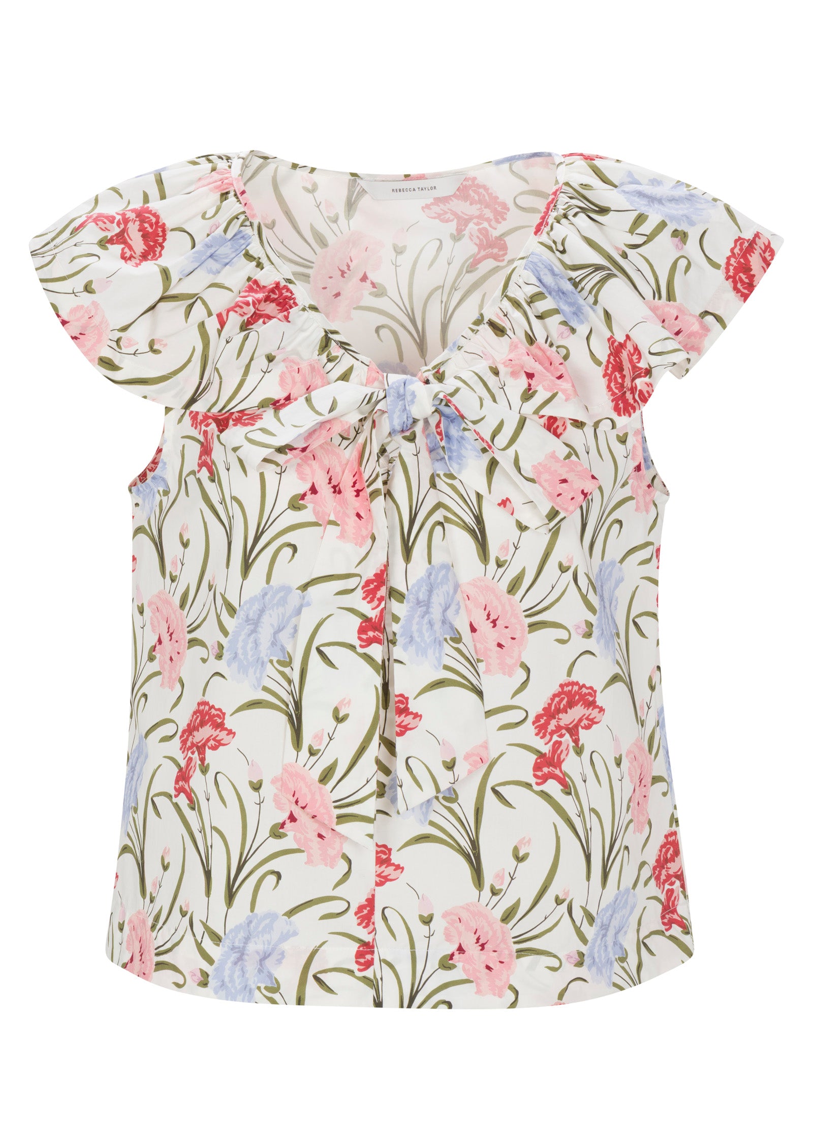  Acosanti Floral Top in Ivory Multi by Rebecca Taylor