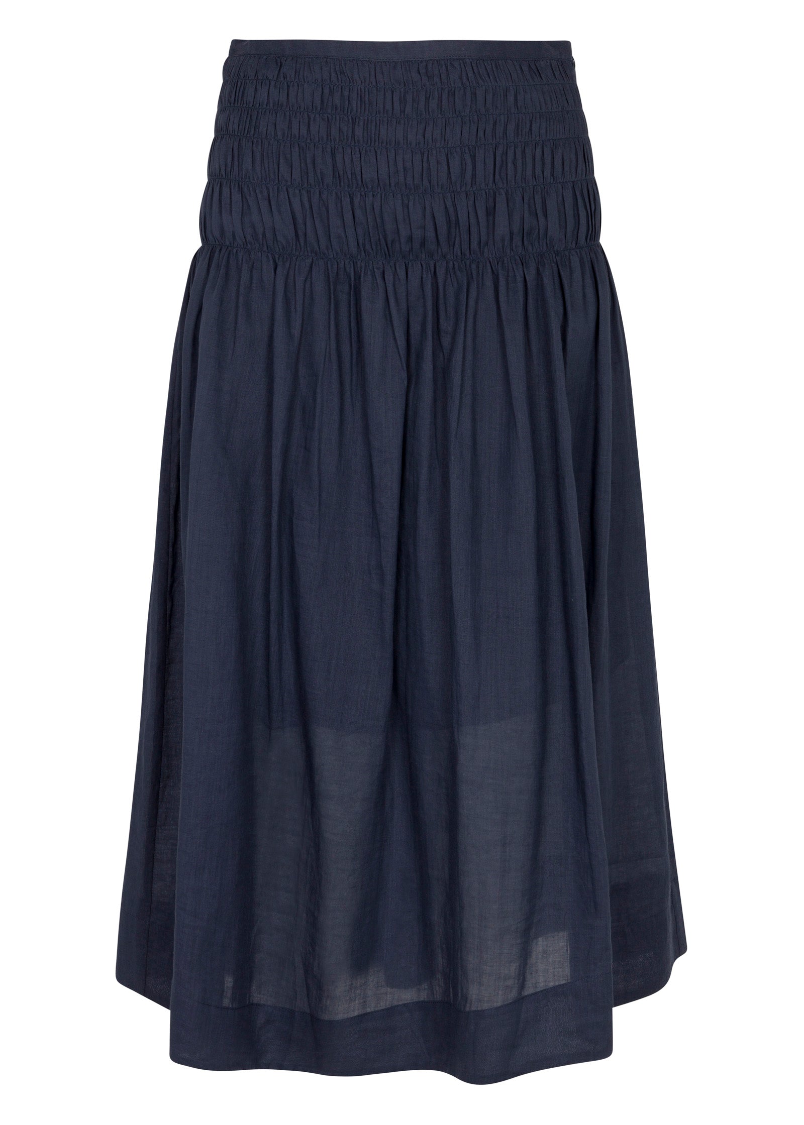  Anya Ramie Skirt in Navy by Rebecca Taylor
