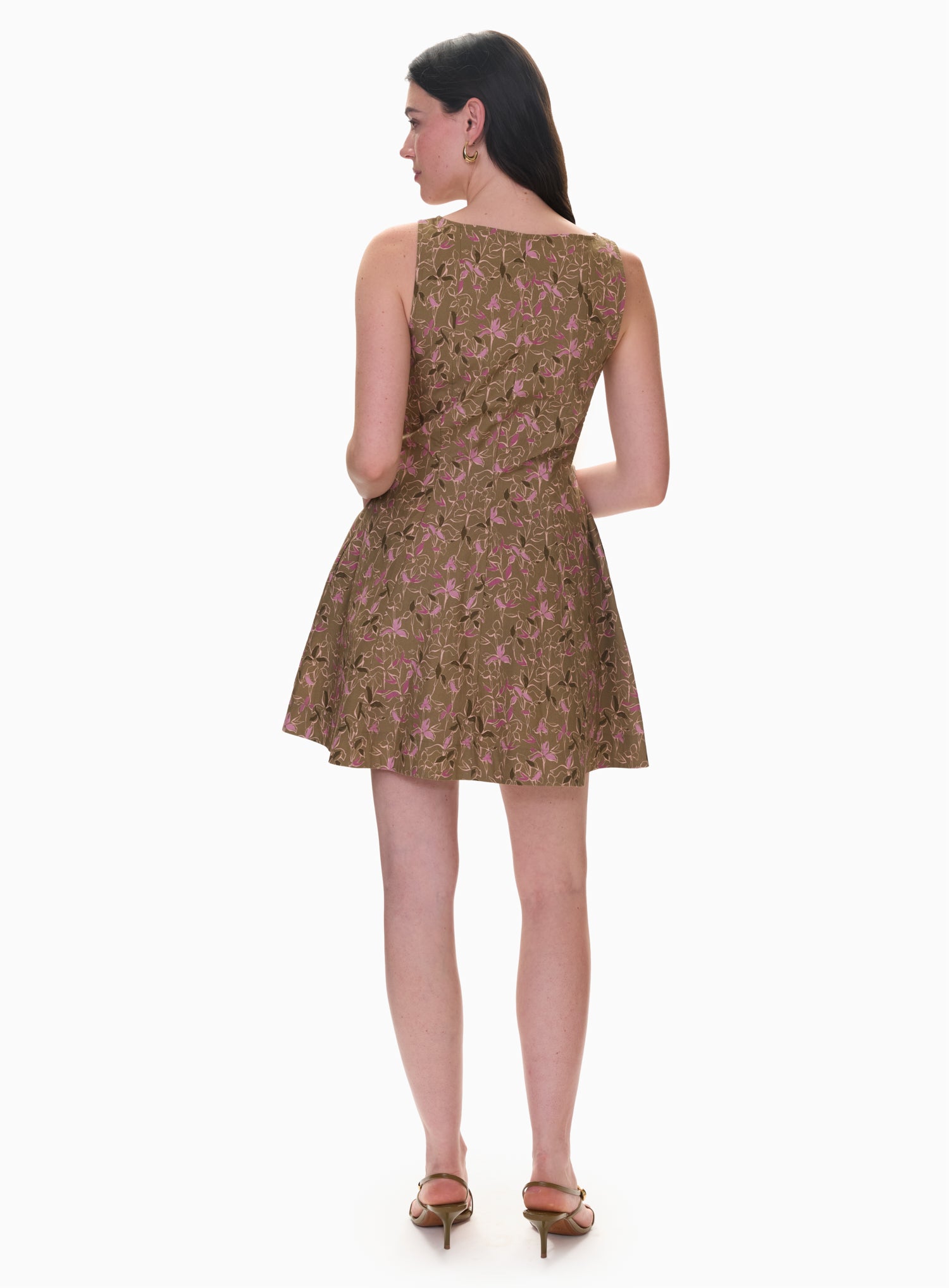  Madelyn Seamed Mini Dress in Olive Multi by Rebecca Taylor