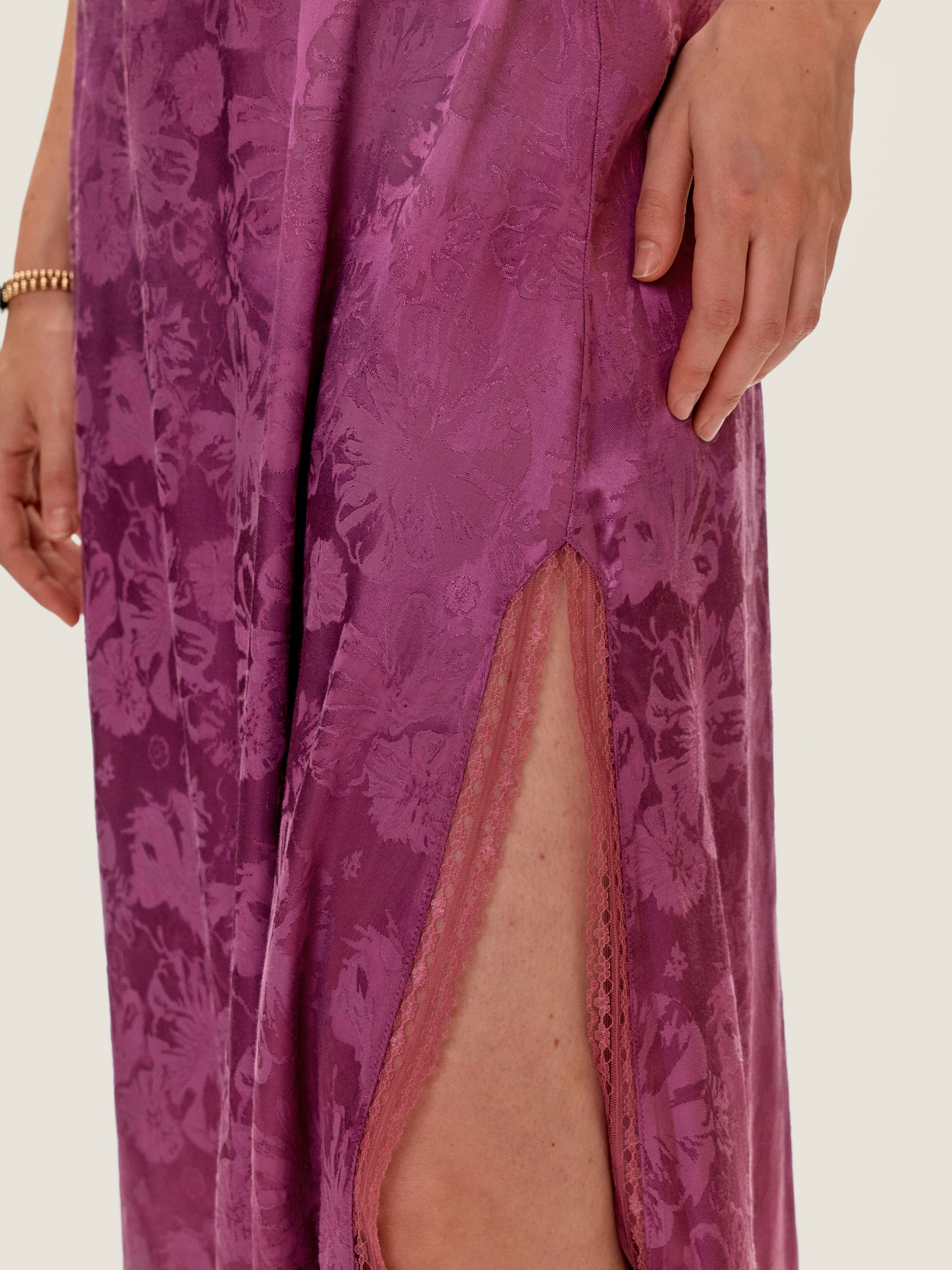  Neveah Jacquard Cami Dress in Plum by Rebecca Taylor