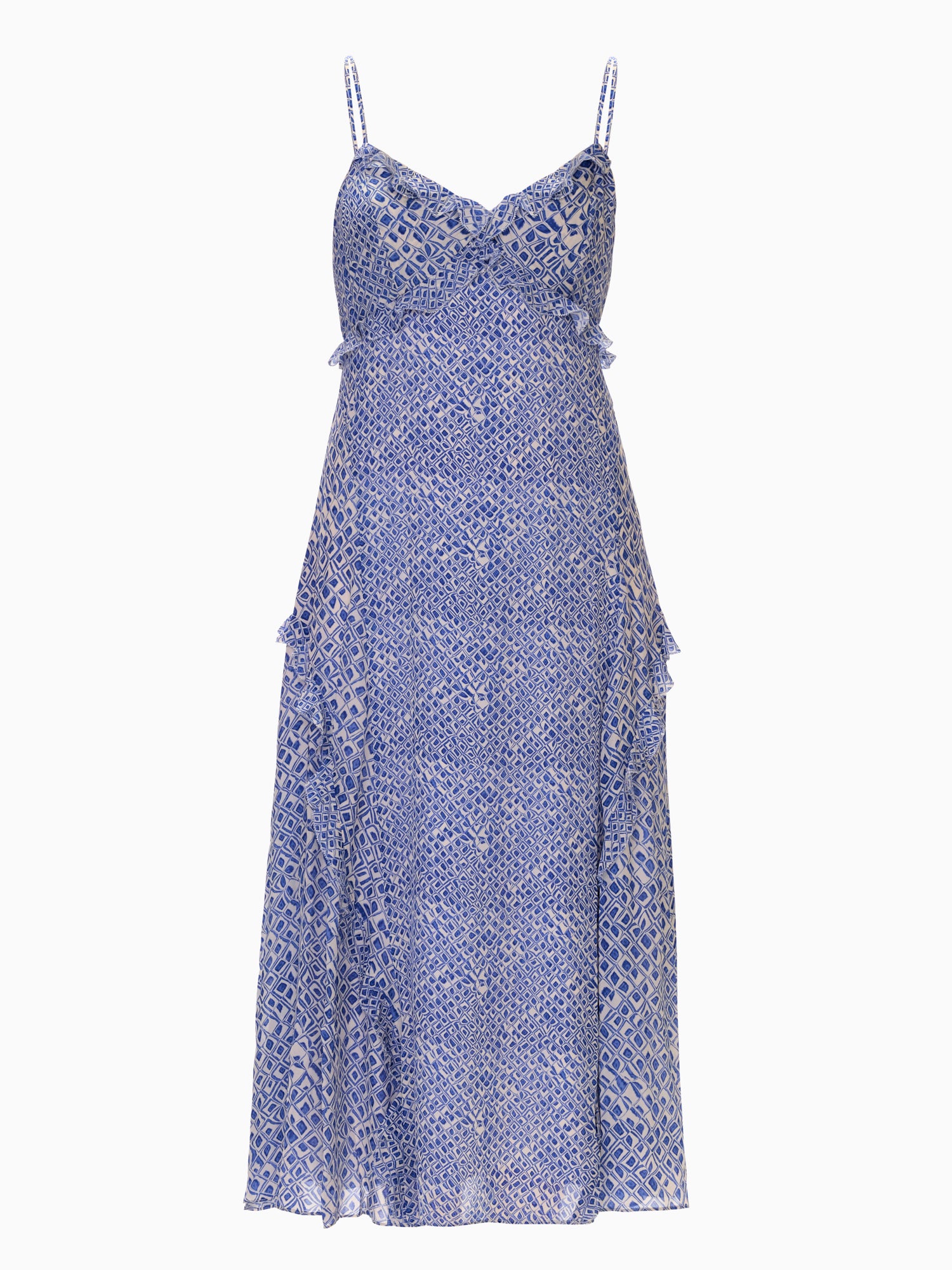 patterned slip dress Indigo Blue Multi Olivia Print Mix Slip Dress