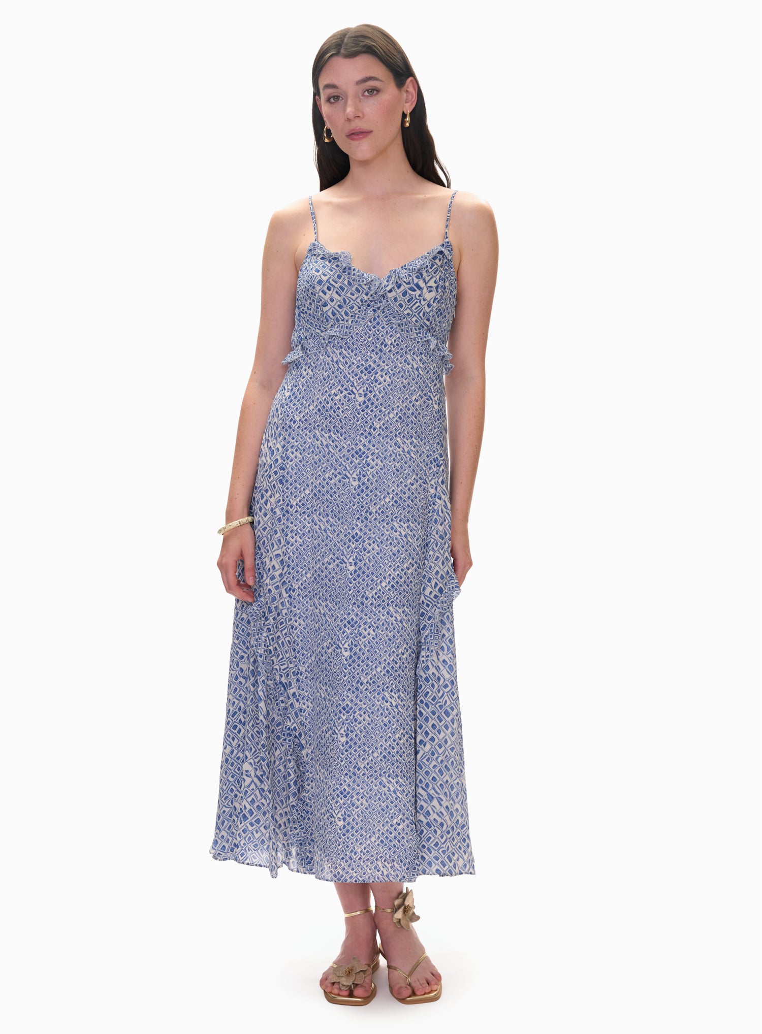Olivia Print Mix Slip Dress