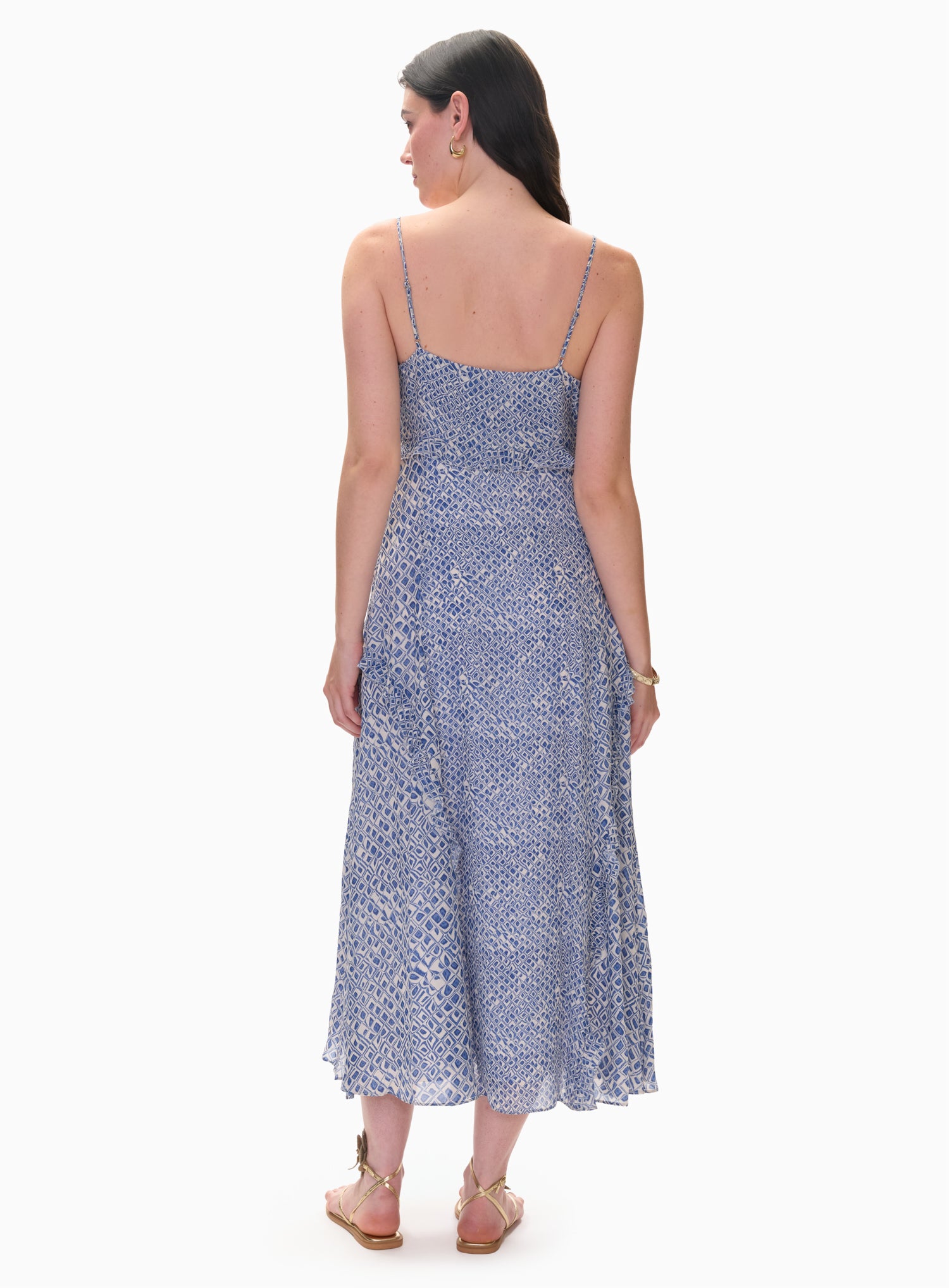  Olivia Print Mix Slip Dress in Indigo Blue Multi by Rebecca Taylor