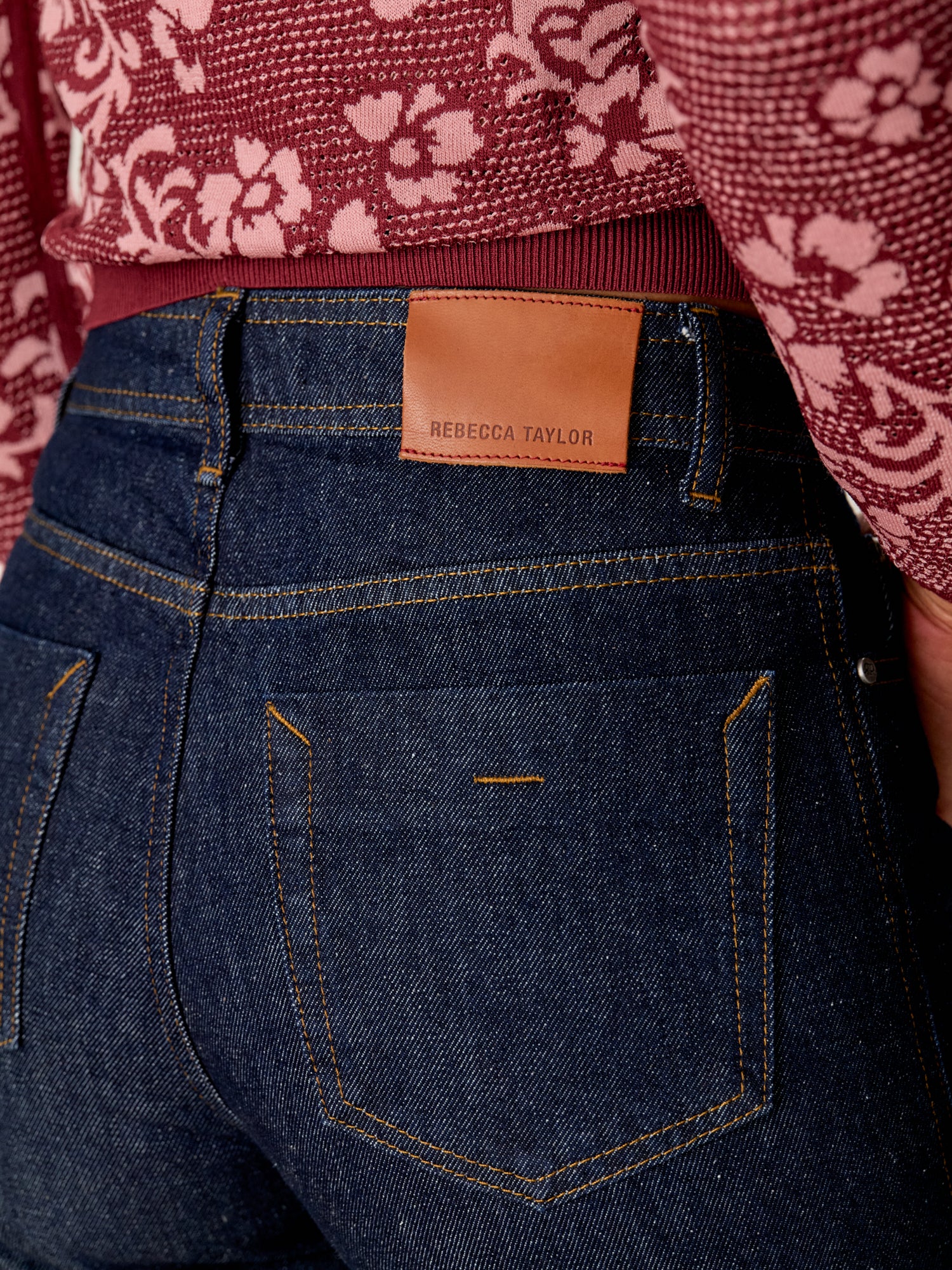  Willa Cuffed Denim Pants in Mercer Wash by Rebecca Taylor
