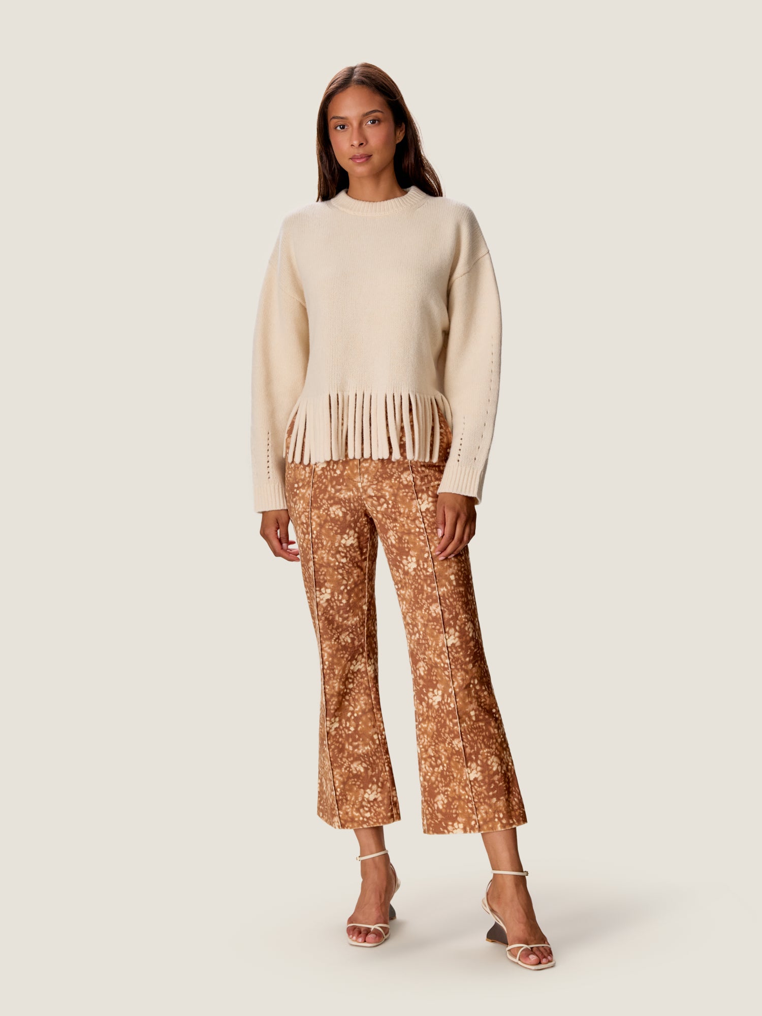 Madison Velvet Crop Kick Flare Pants
