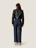 Piper Crop Leather Jacket