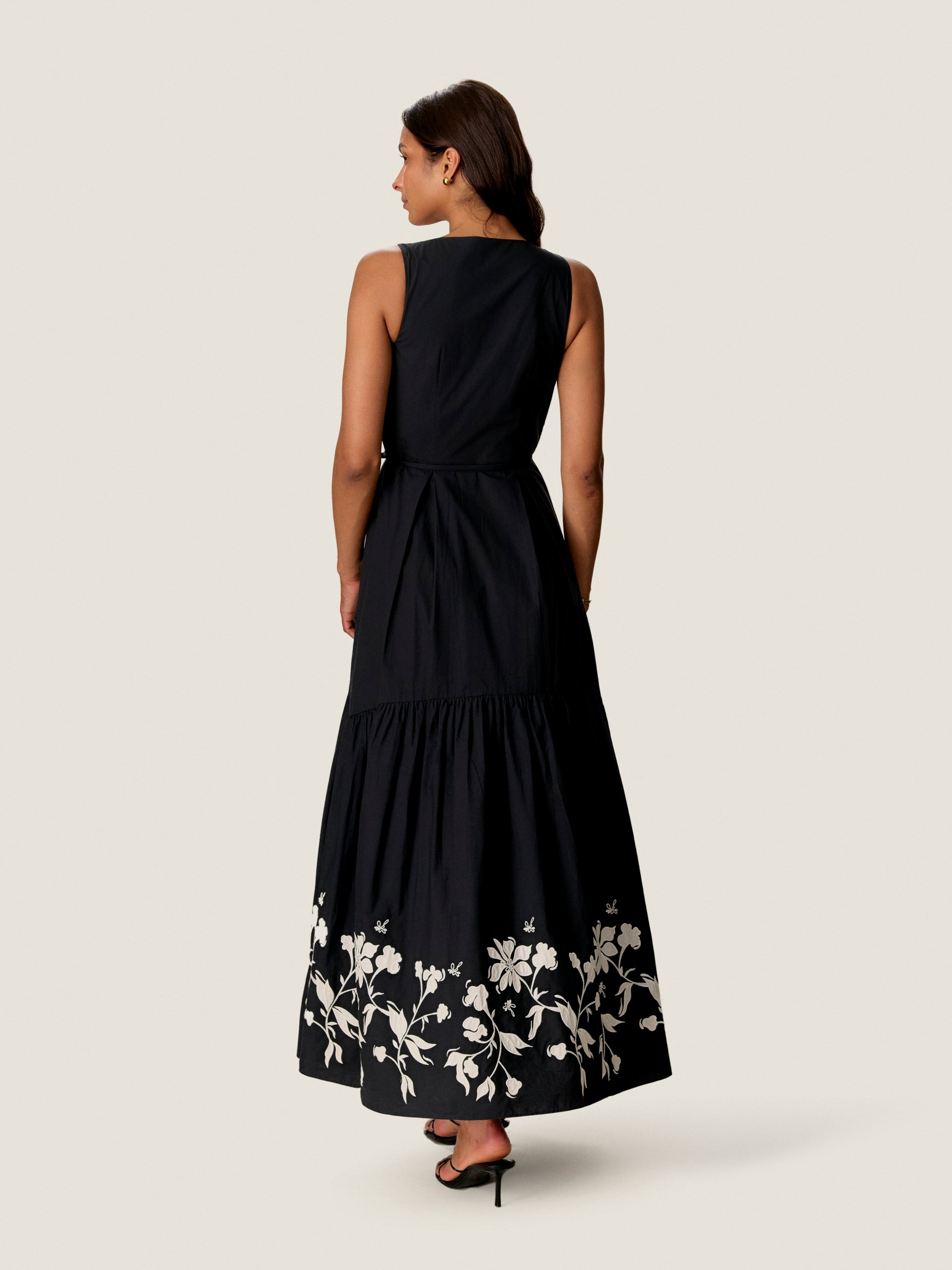  Quinn Applique Dress in Noir by Rebecca Taylor