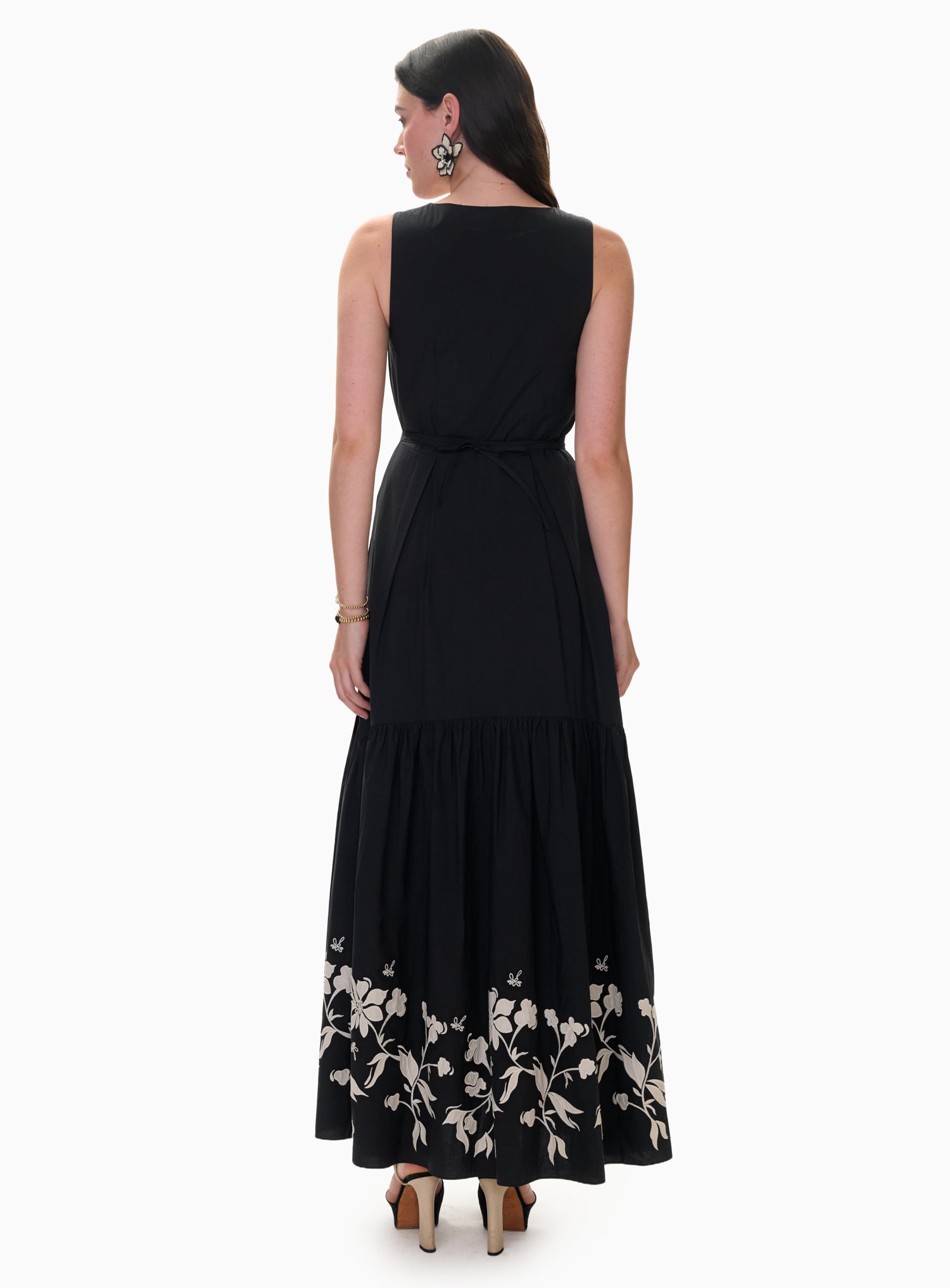  Quinn Applique Dress in Noir by Rebecca Taylor
