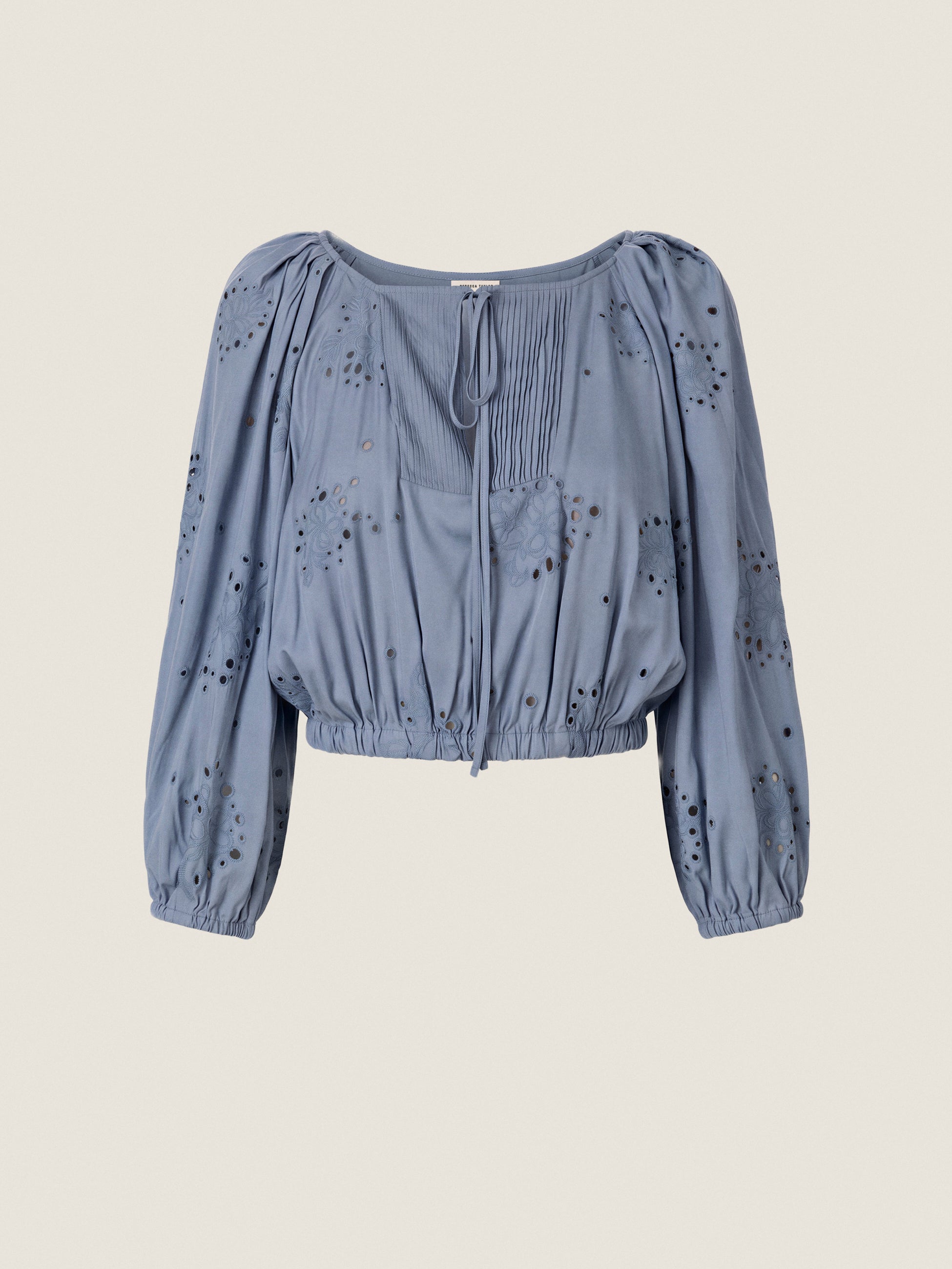  Maya Embroidered Bubble Top in Storm by Rebecca Taylor