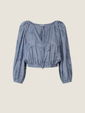 Maya Embroidered Bubble Top