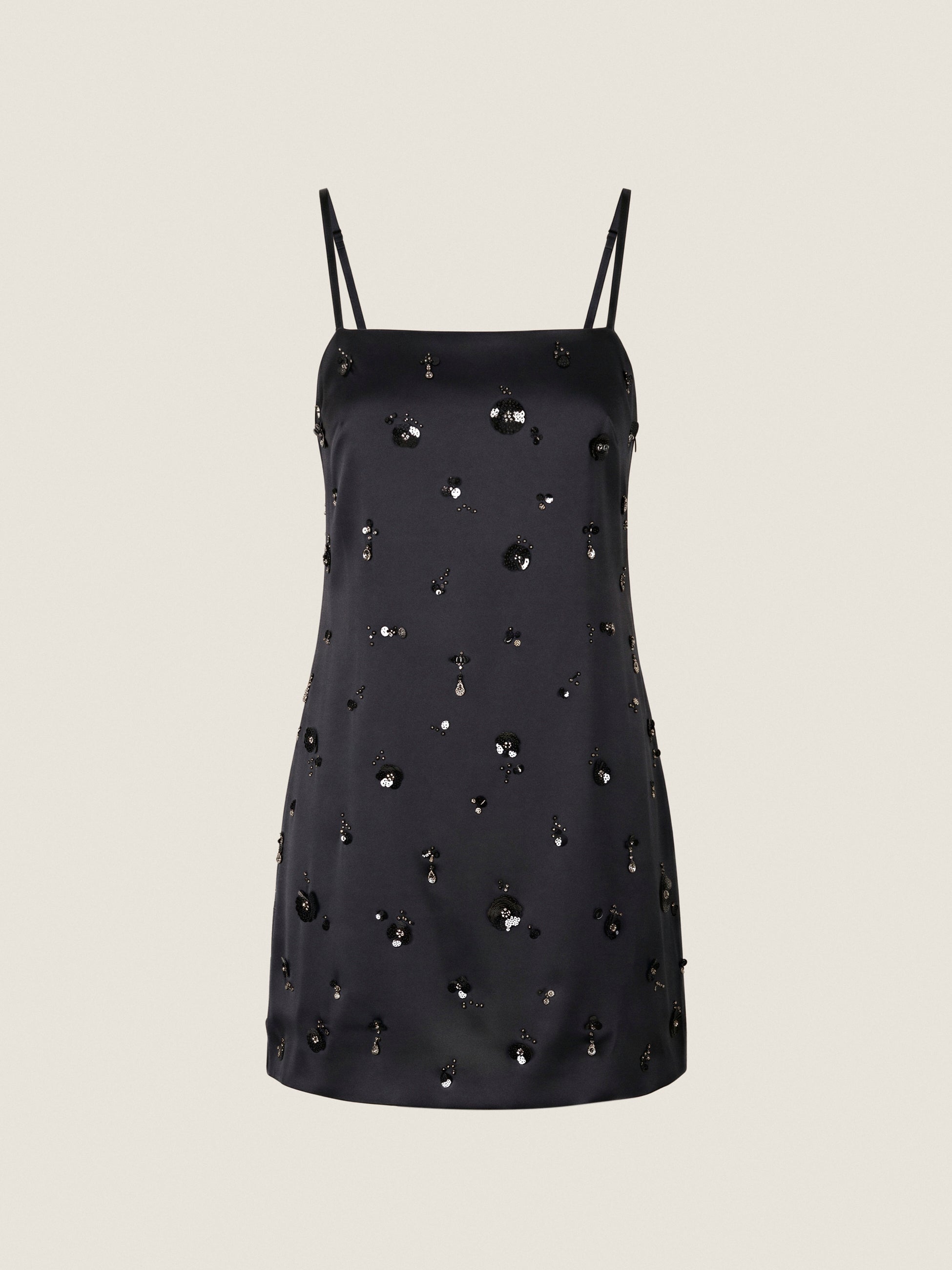  Cece Embellished Mini Dress in Noir by Rebecca Taylor