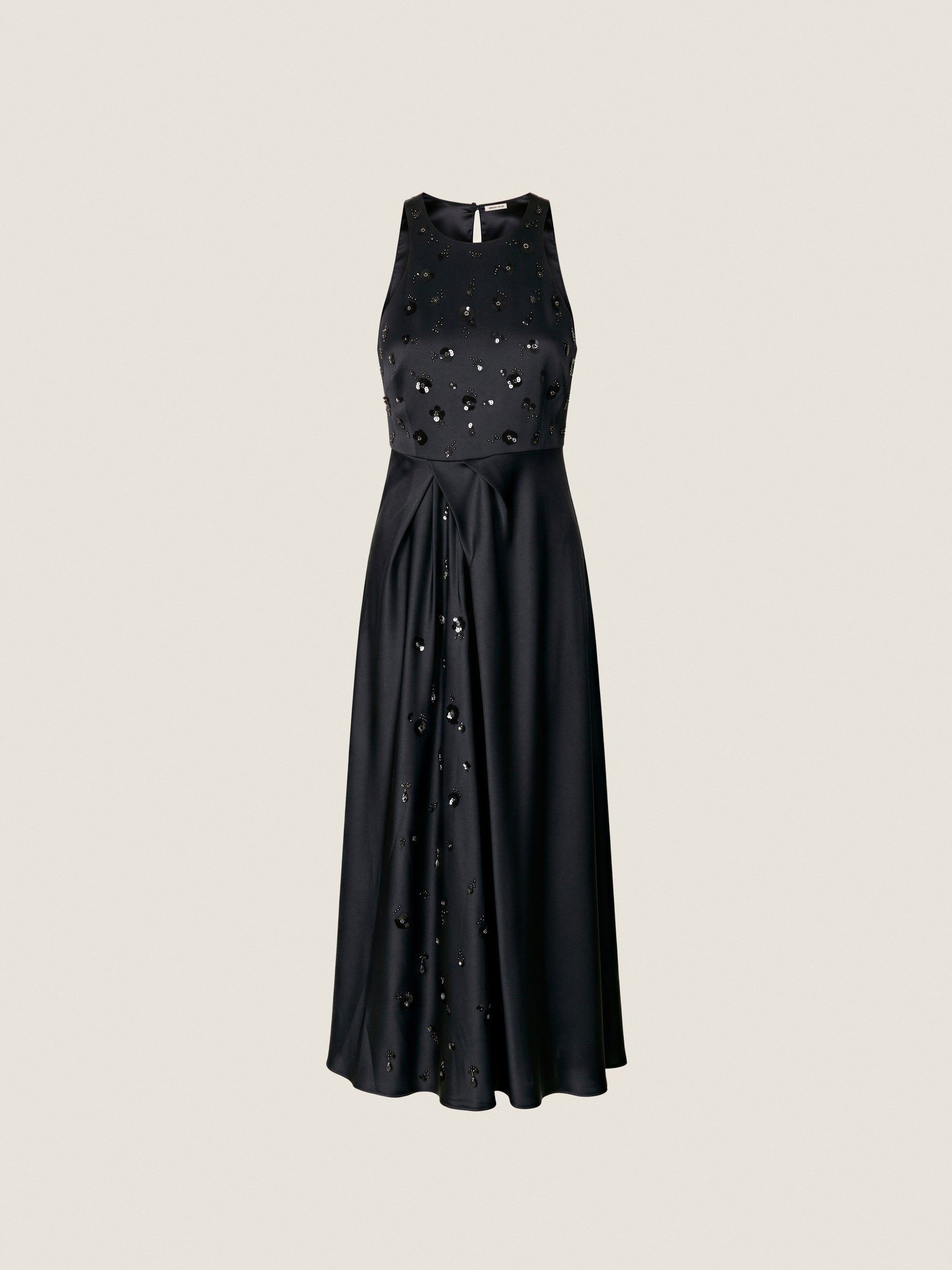  Camille Embellished Midi Dress in Noir by Rebecca Taylor