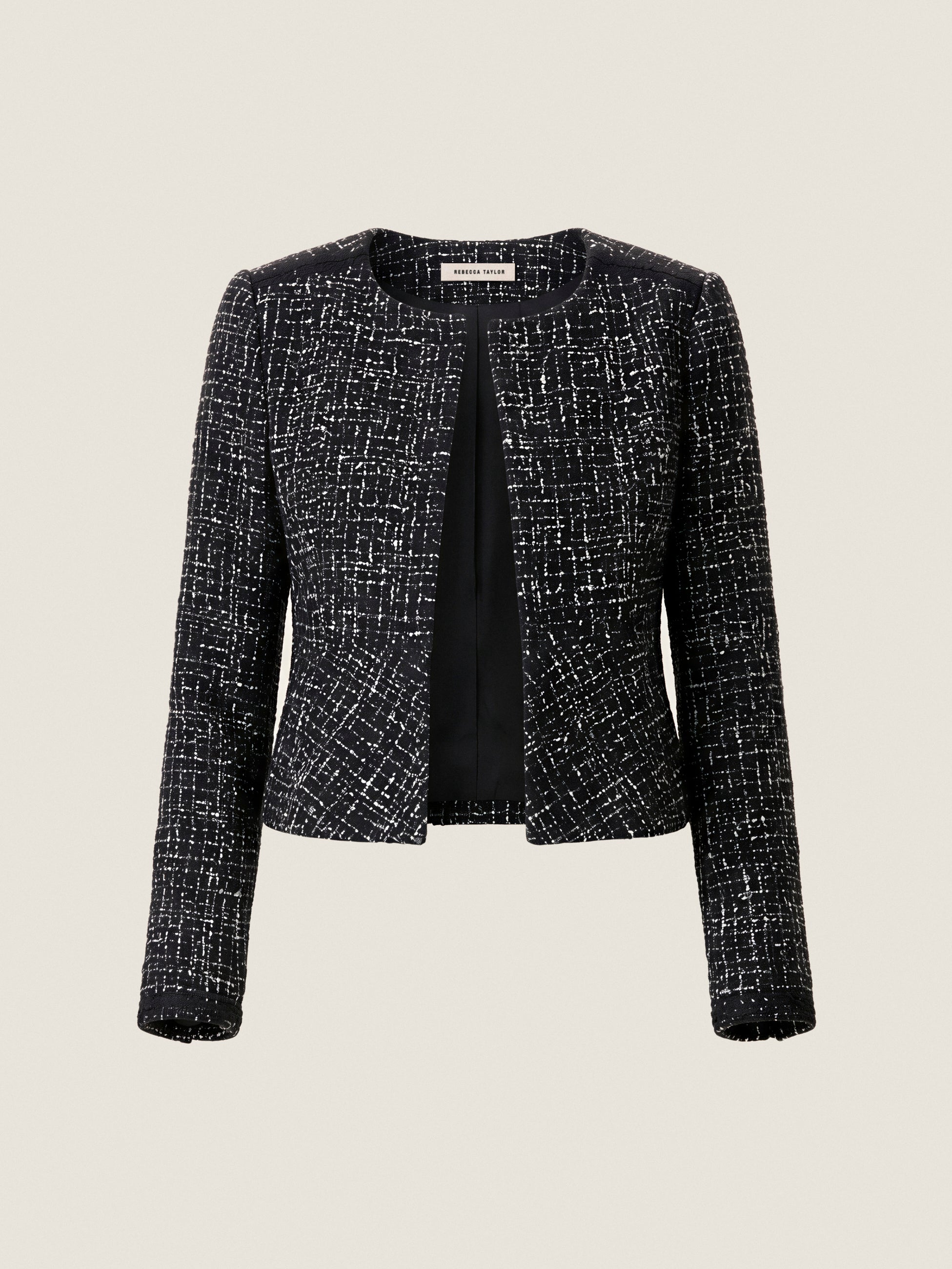 Miley Tweed Jacket in Noir by Rebecca Taylor