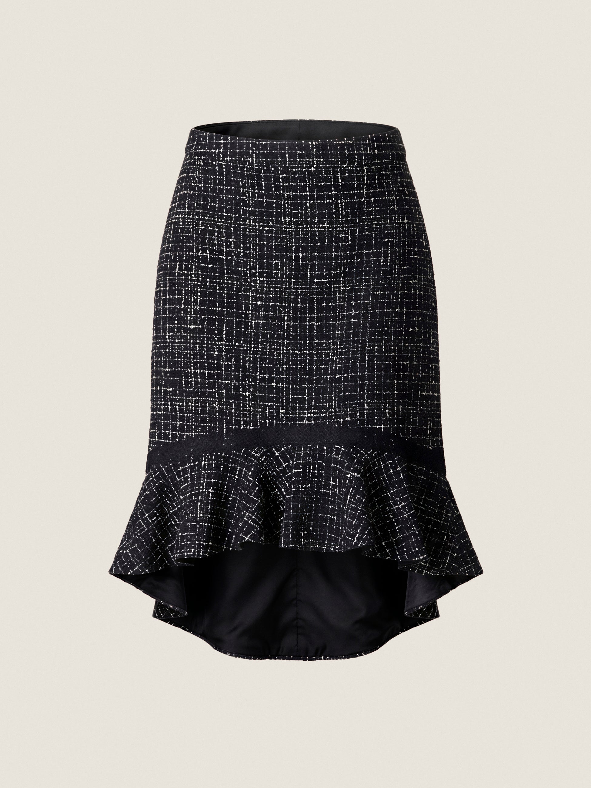  Miley Tweed Skirt in Noir by Rebecca Taylor