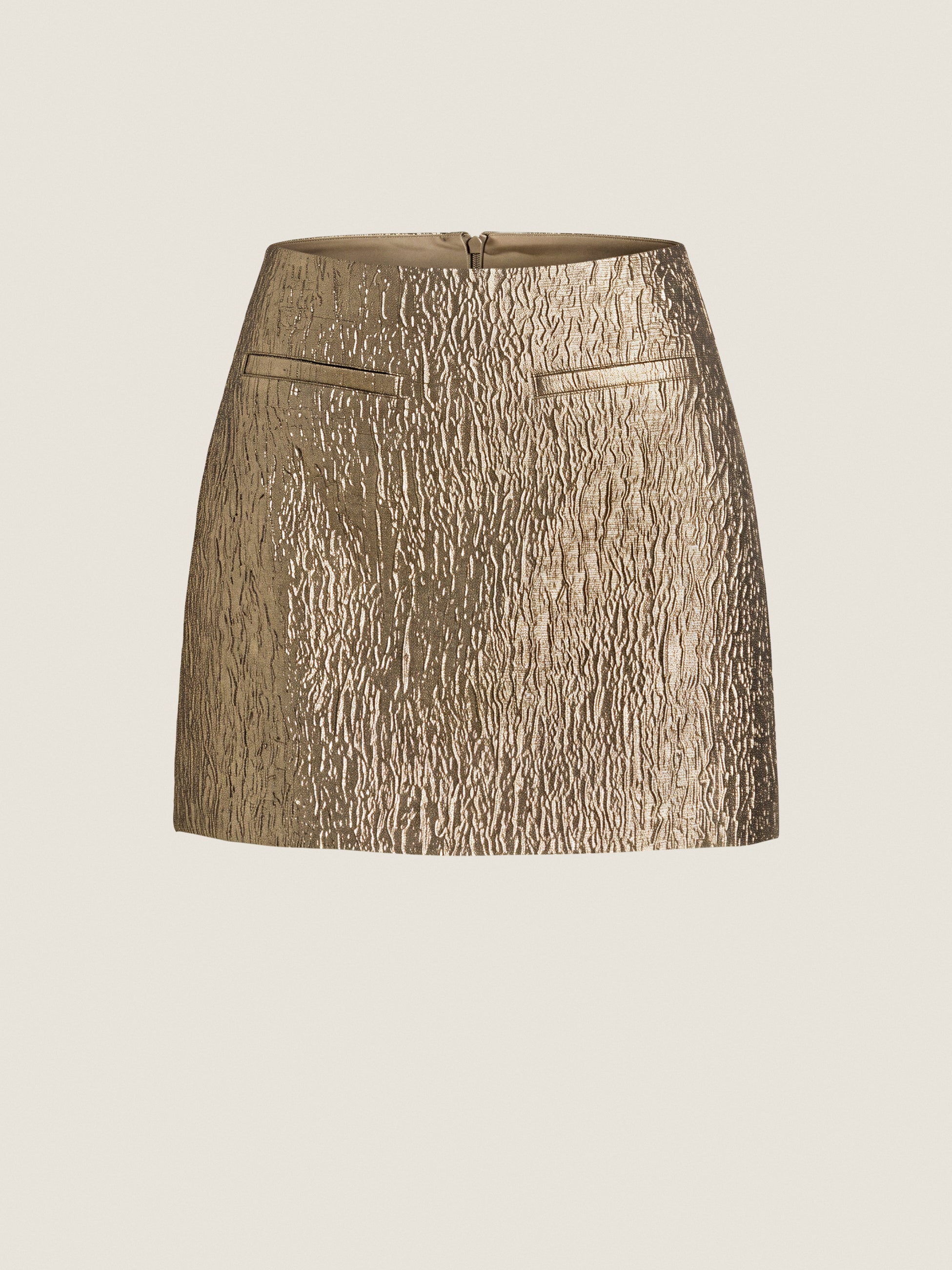  Arielle Mini Skirt in Gold by Rebecca Taylor
