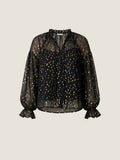 Tiana Metallic Dot Longsleeve Top