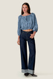 Maya Embroidered Bubble Top