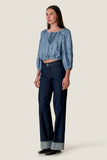 Maya Embroidered Bubble Top