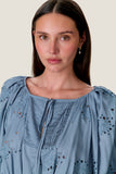 Maya Embroidered Bubble Top