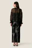 Tiana Metallic Dot Longsleeve Top