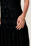 Sierra Textured High-Low Maxi Dress