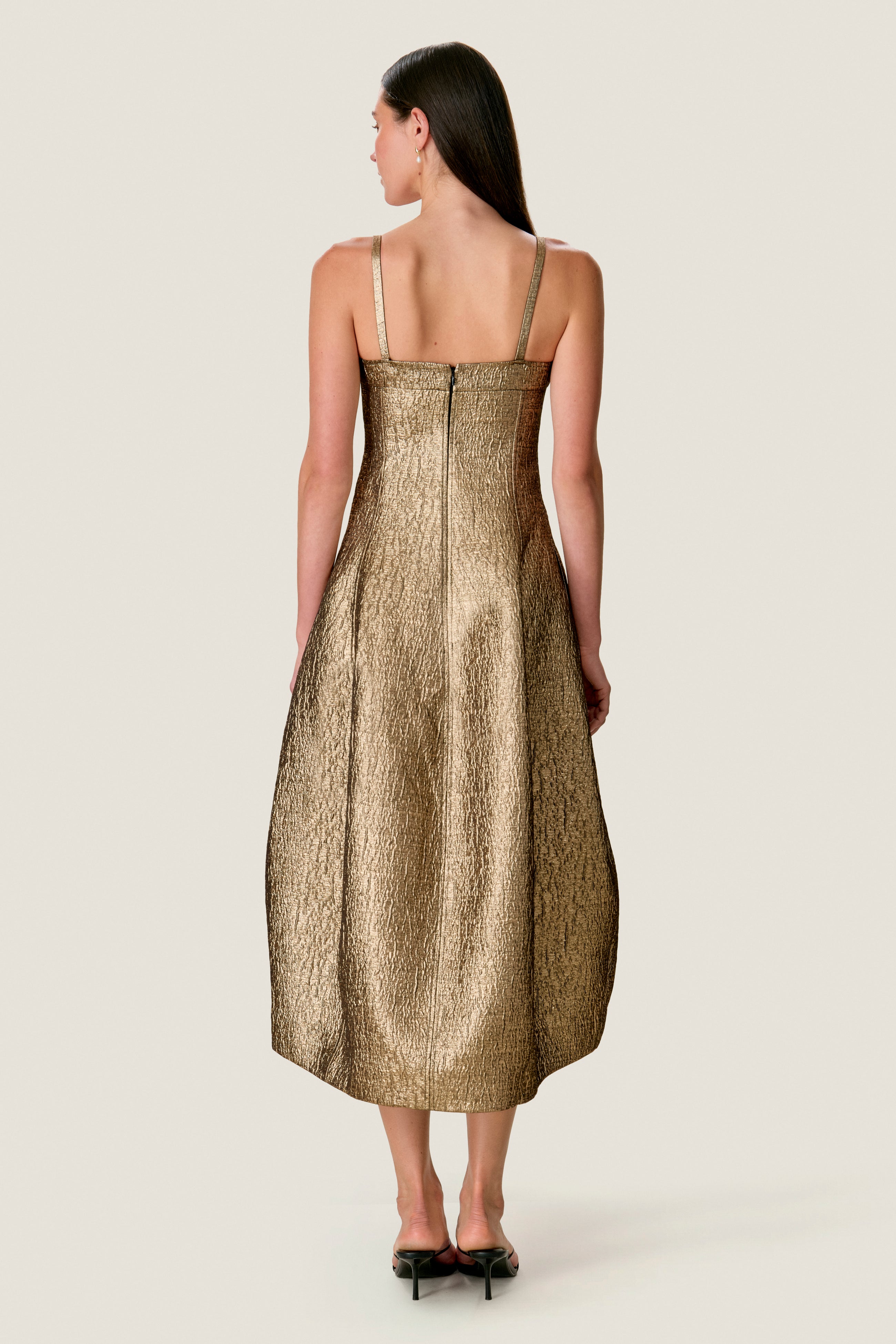  Amelia Tulip Dress in Gold by Rebecca Taylor