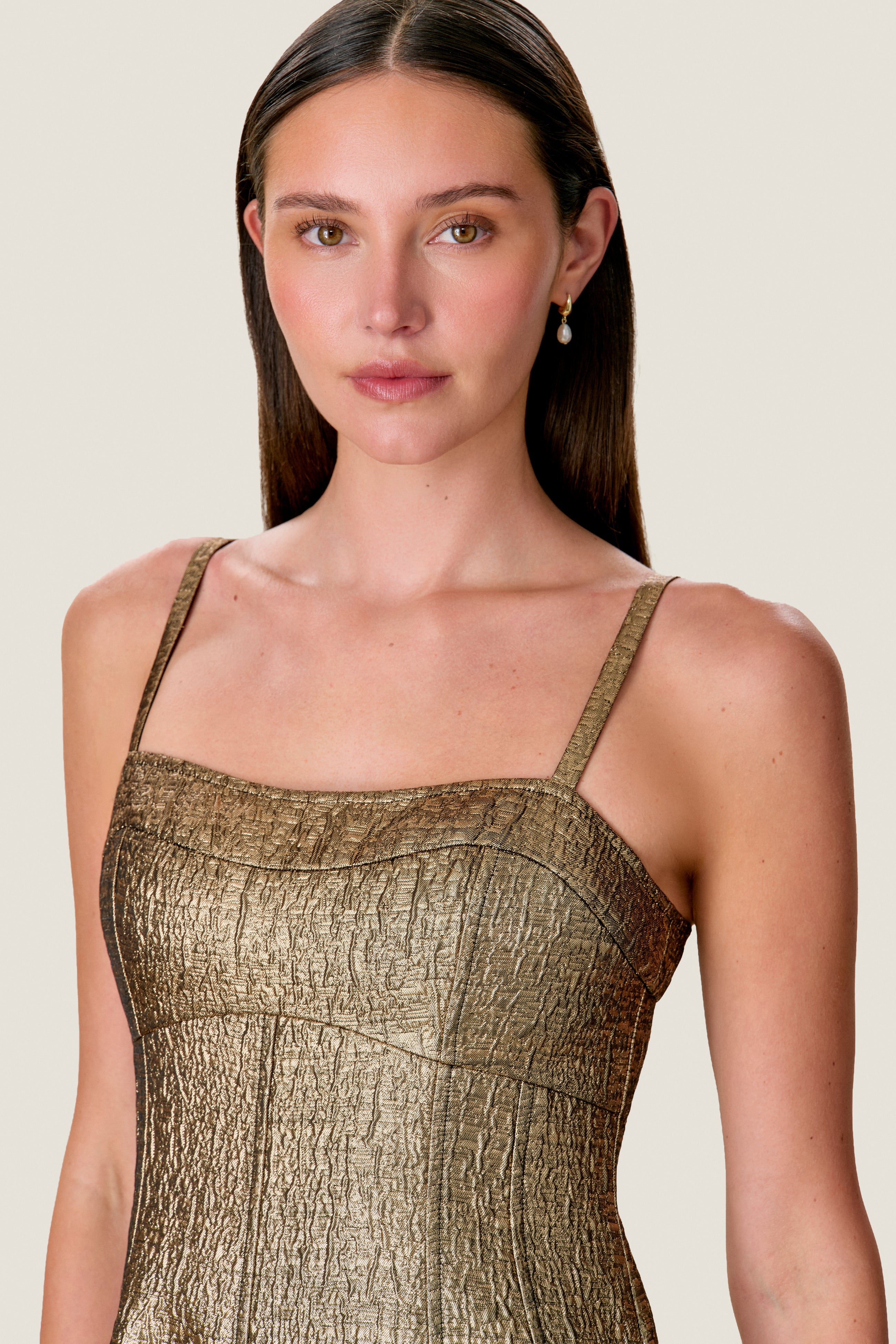  Amelia Tulip Dress in Gold by Rebecca Taylor