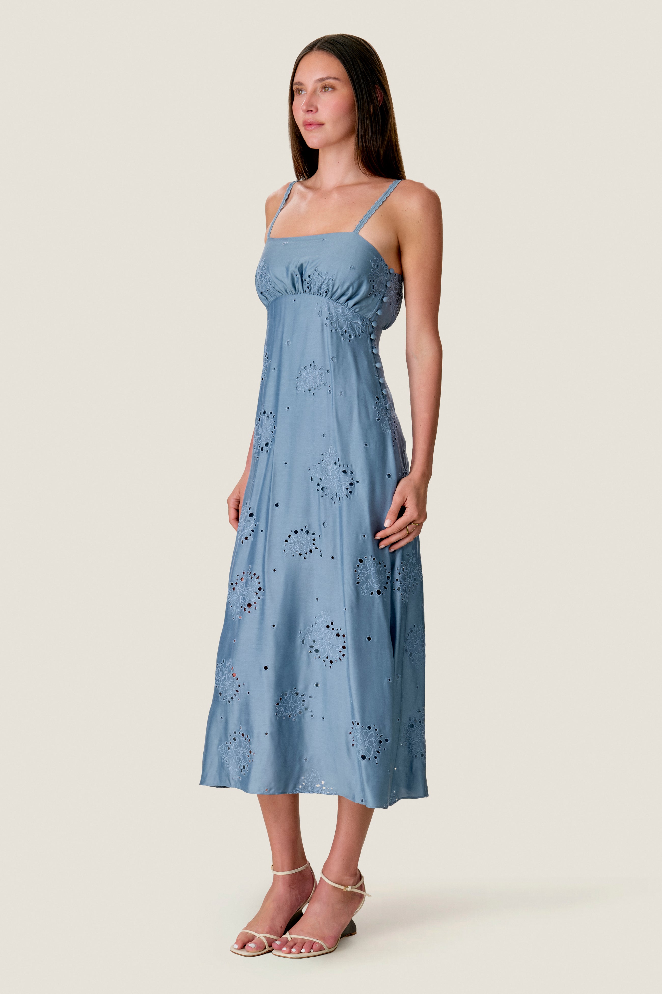  Viviana Embroidered Dress in Storm by Rebecca Taylor