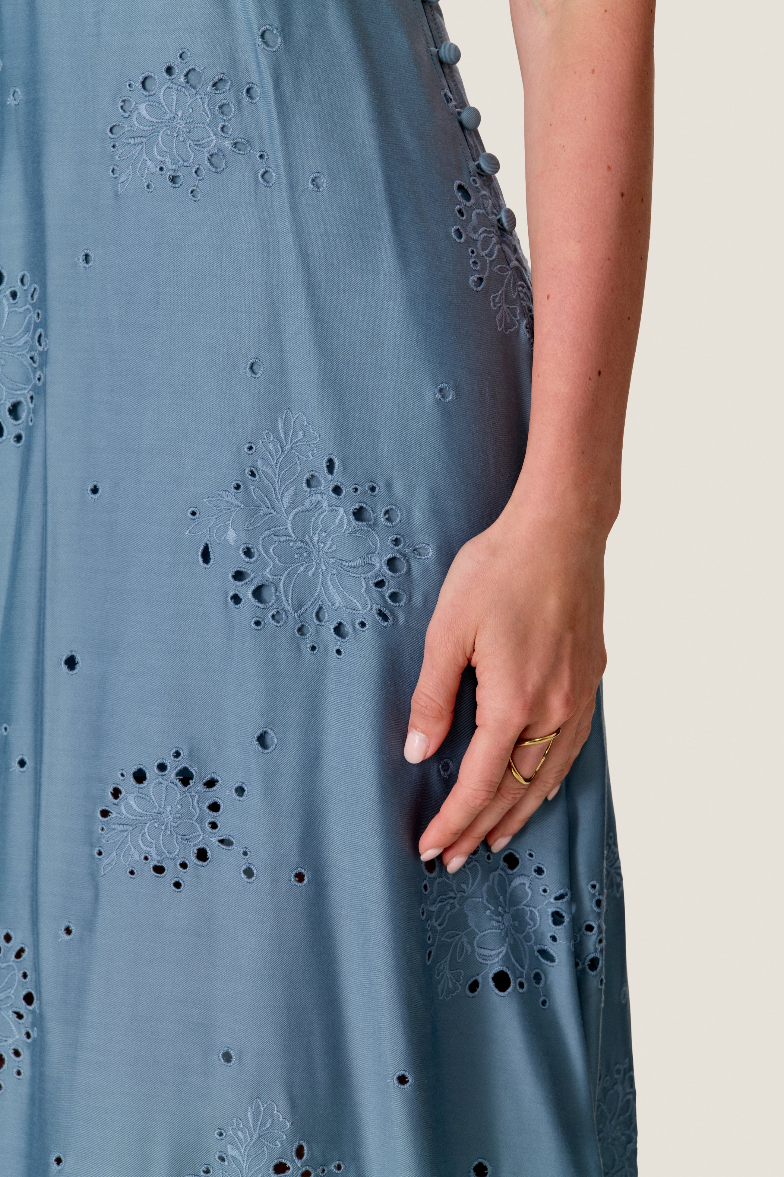  Viviana Embroidered Dress in Storm by Rebecca Taylor