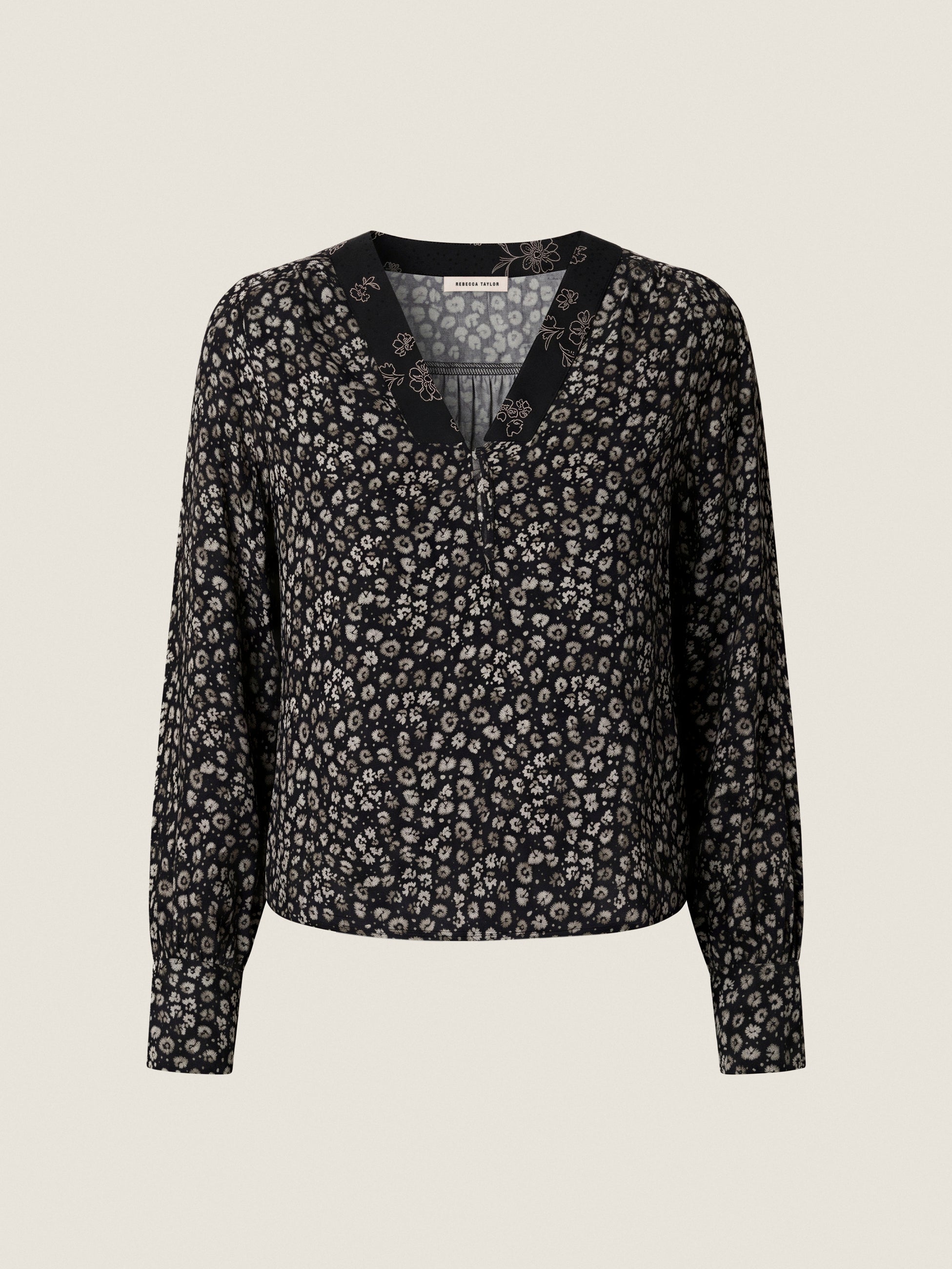  Amira Blouse in Noir Multi by Rebecca Taylor