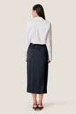 Ari Satin Drapey Skirt