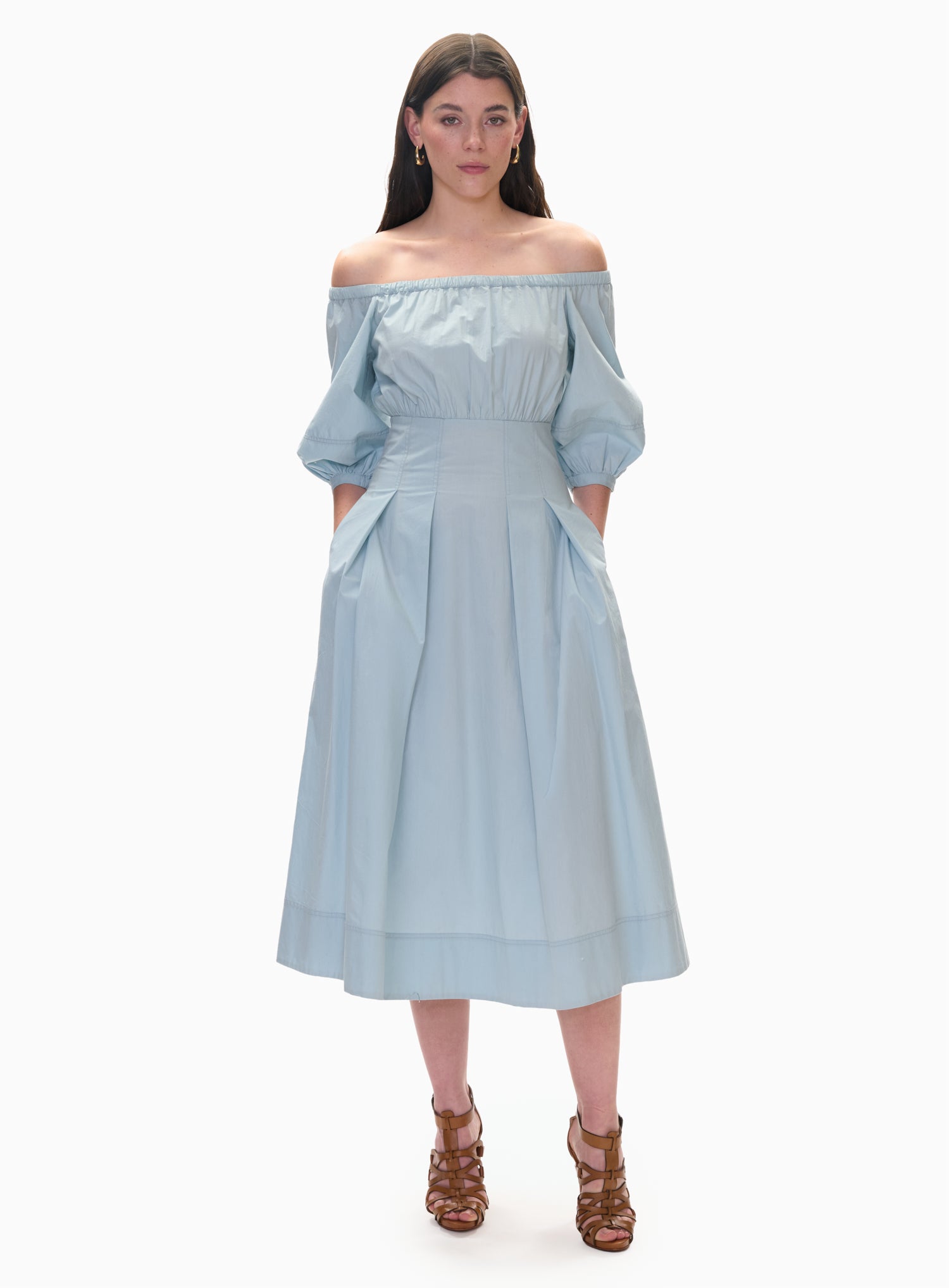 off shoulder dress Printed Off-Shoulder Split Magnolia has the perfect piece with this off Sarin Mathews Womens Off The
