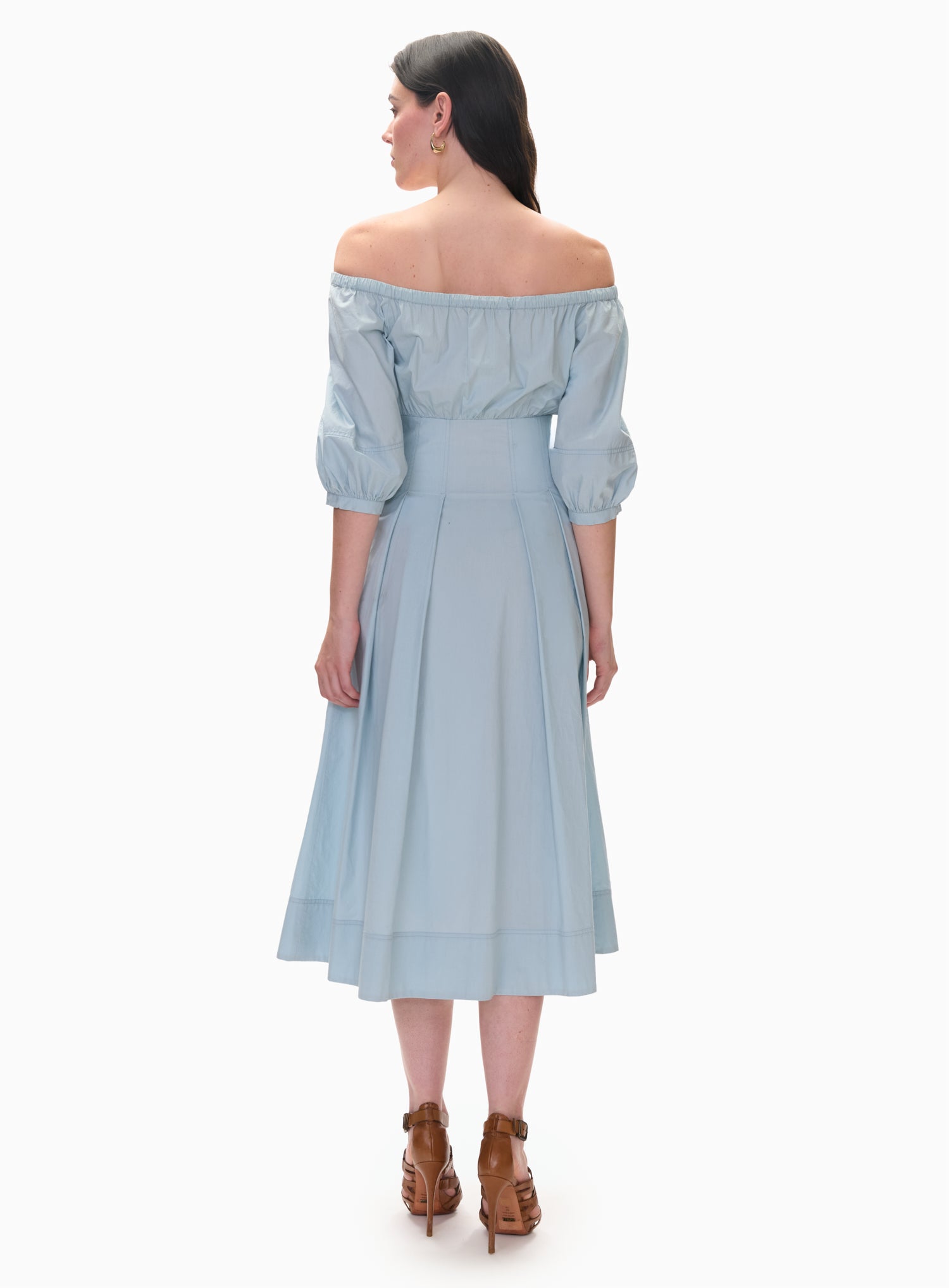  Solene Off The Shoulder Dress in Seafoam by Rebecca Taylor