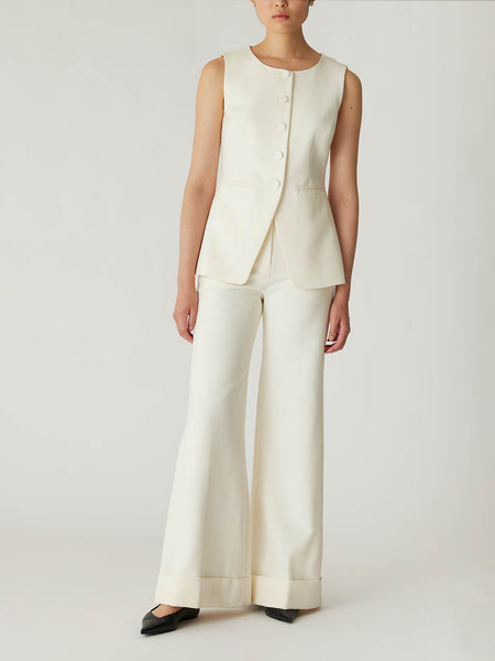 cream vest dress Nothing Less Vest and Skirt Set - Cream (FINAL SALE)